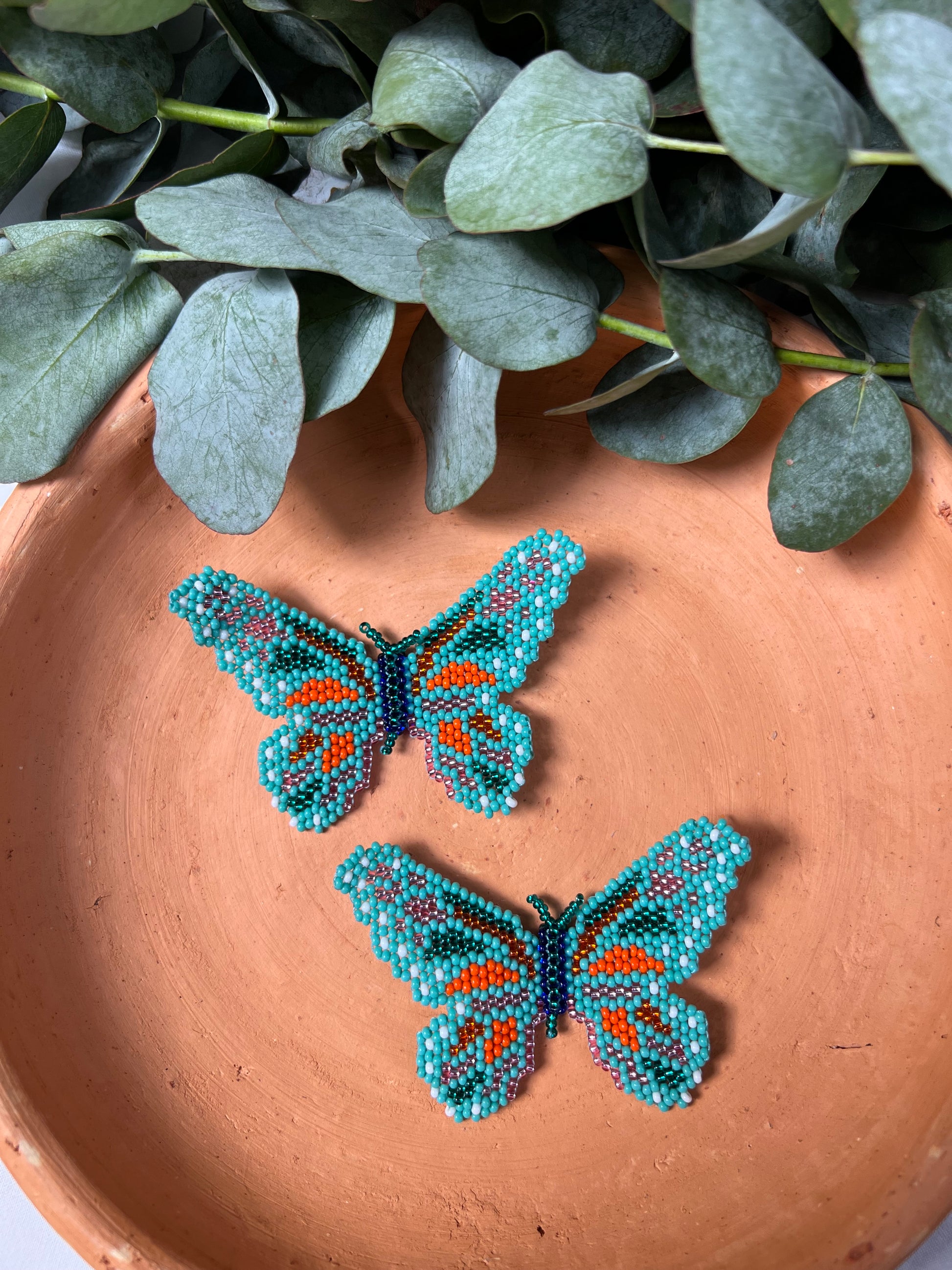 Mariposa ✻ Large Inga Butterfly Beaded Earrings