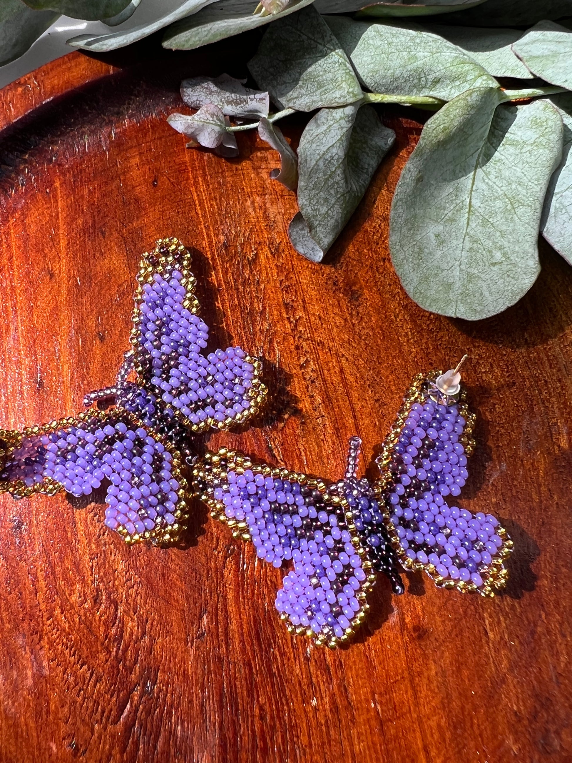 Mariposita ✻ Small Inga Butterfly Beaded Earrings