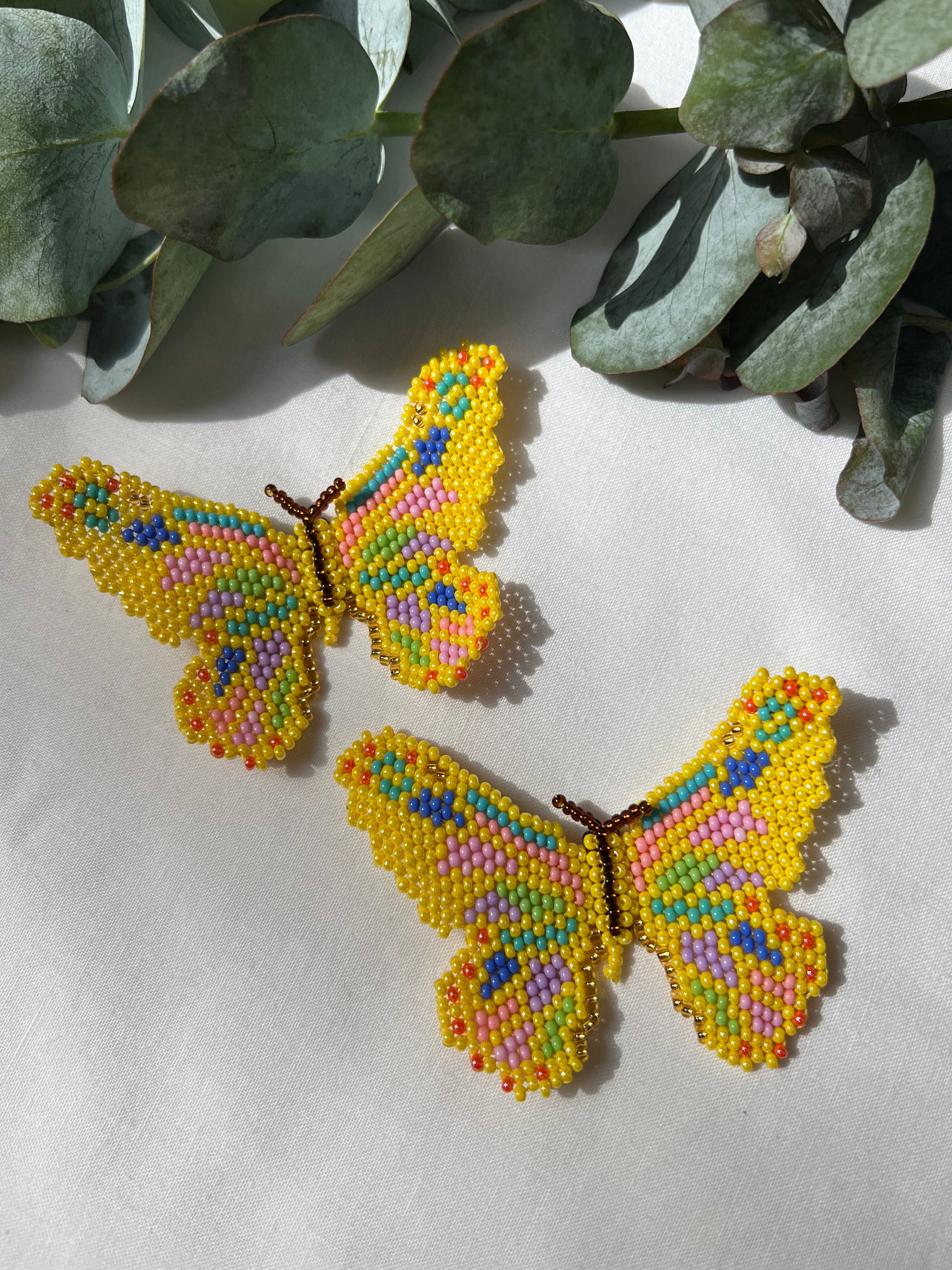 Mariposa ✻ Large Inga Butterfly Beaded Earrings