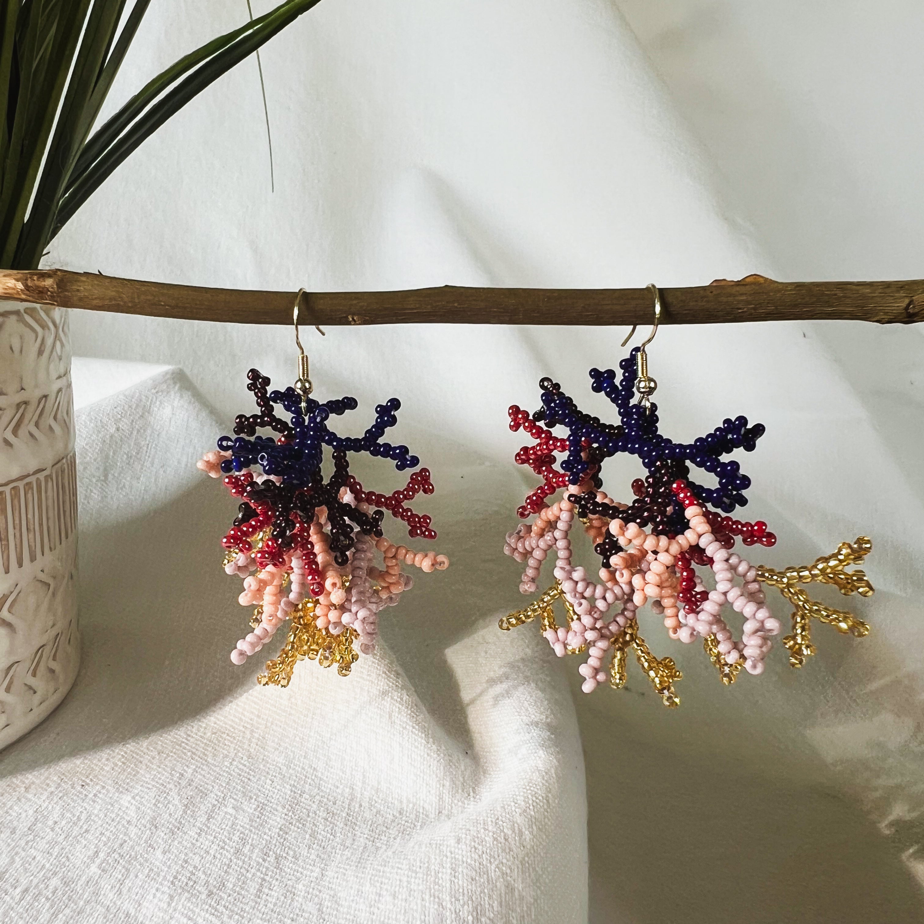 Mini Corals ✻ Inga Beaded Earrings