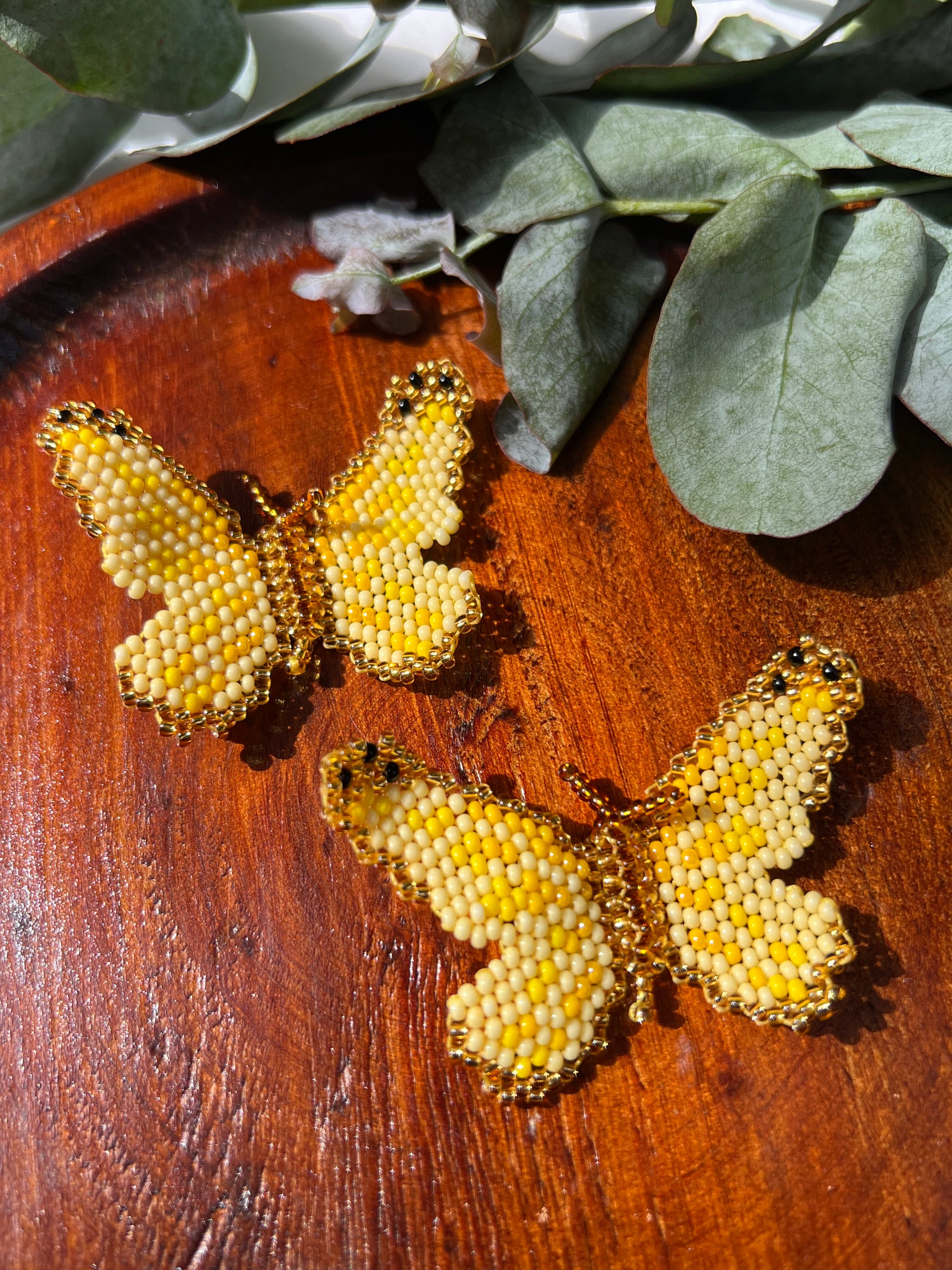 Mariposita ✻ Small Inga Butterfly Beaded Earrings