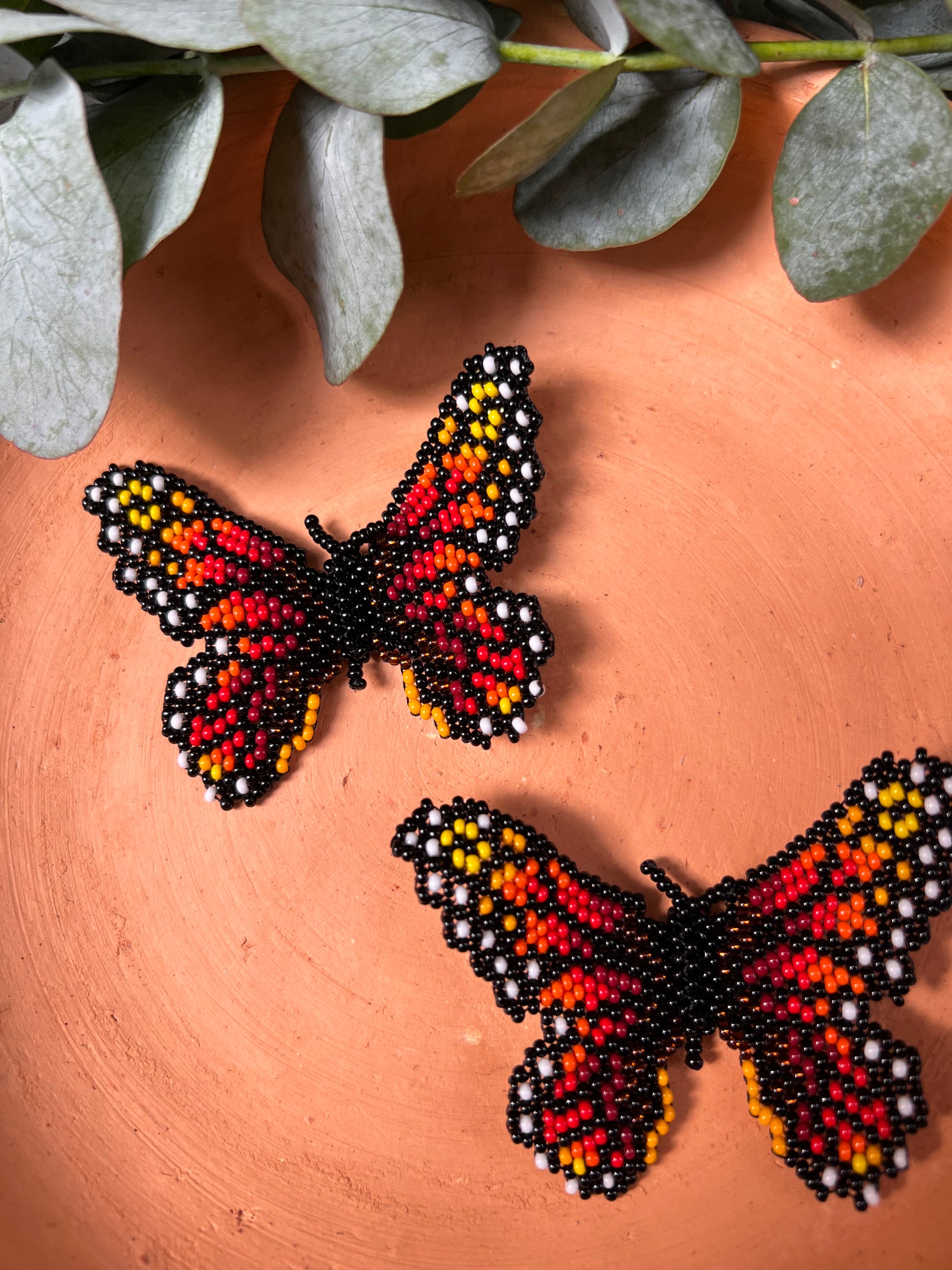 Mariposa ✻ Large Inga Butterfly Beaded Earrings