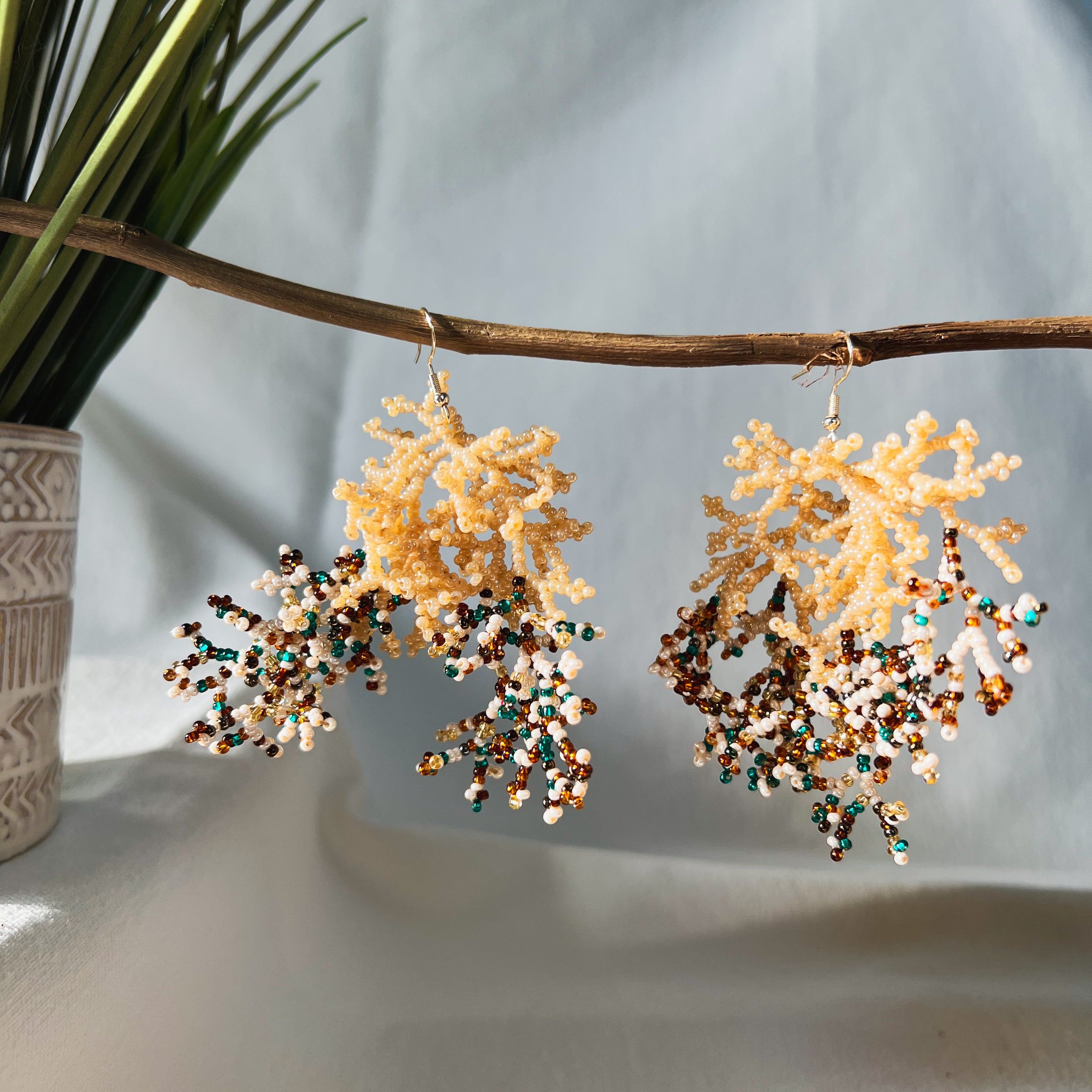 Corals ✻ Inga Beaded Earrings