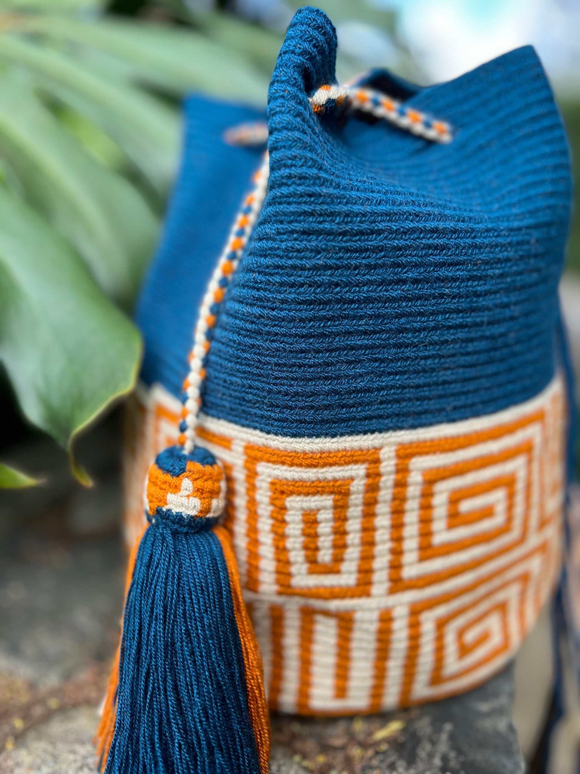 Labra Blue ✻ Large Wayuu Mochila