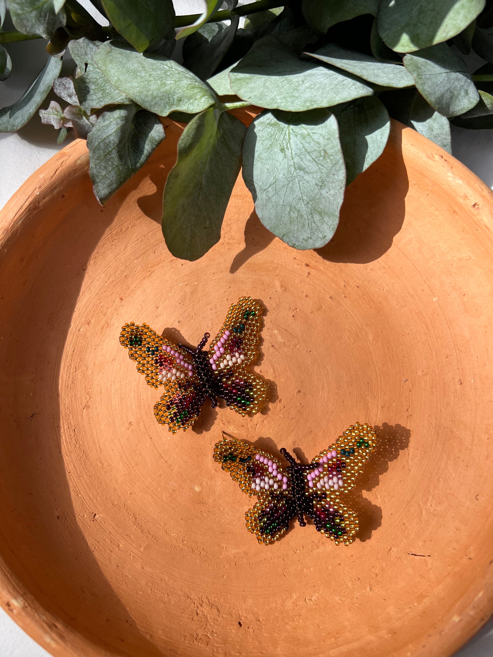 Mariposita ✻ Small Inga Butterfly Beaded Earrings