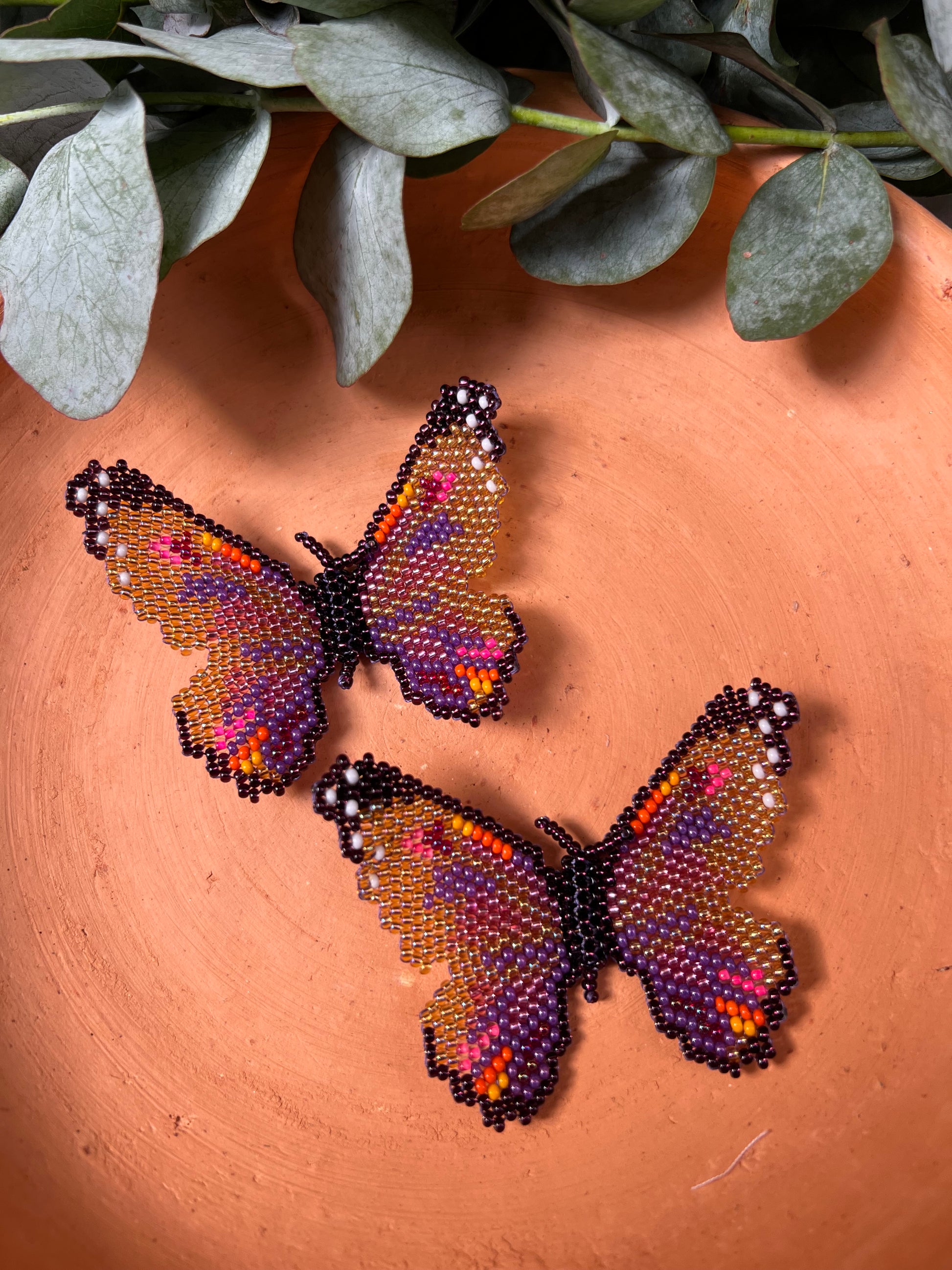 Mariposa ✻ Large Inga Butterfly Beaded Earrings