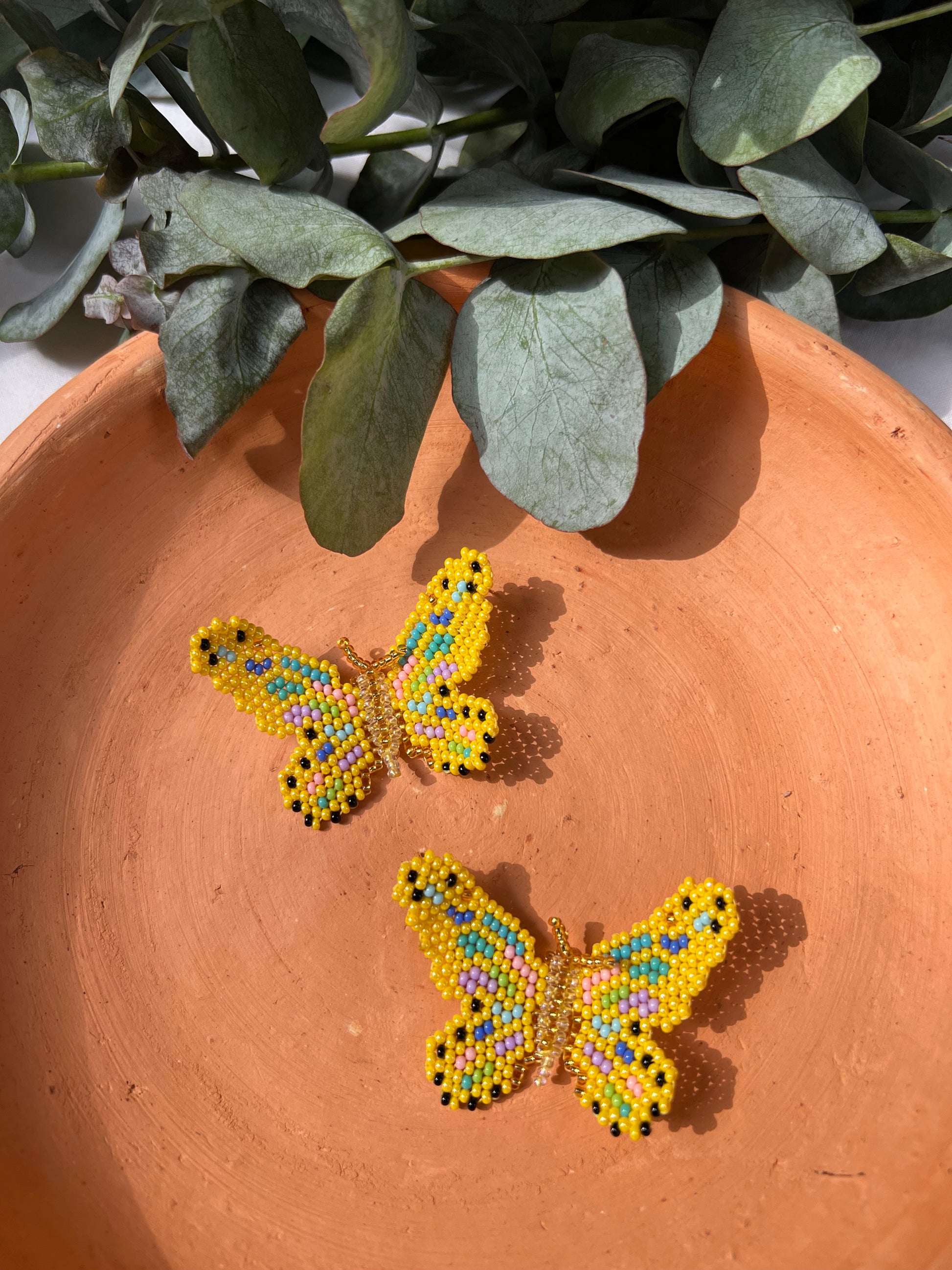 Mariposita ✻ Small Inga Butterfly Beaded Earrings