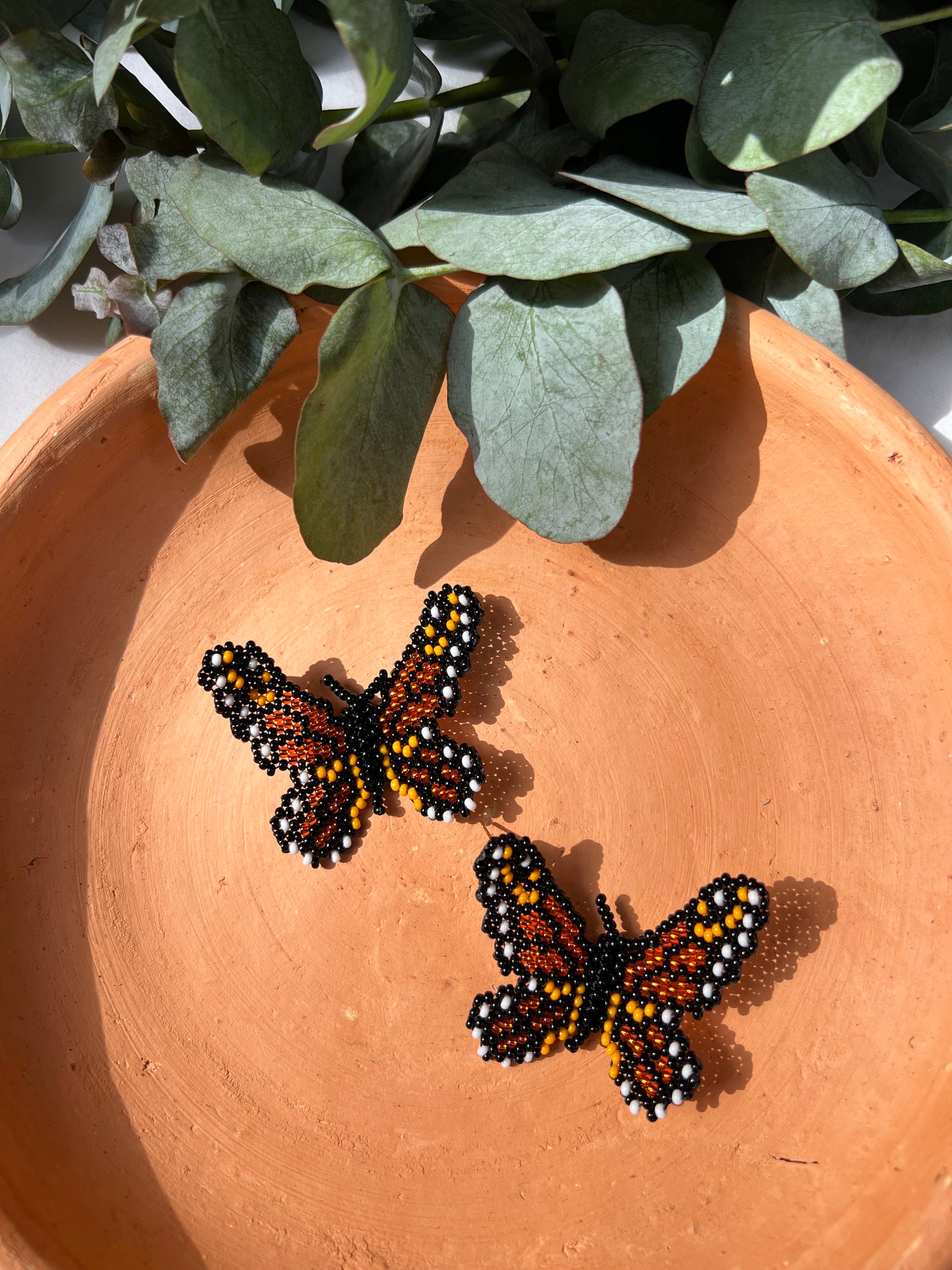Mariposita ✻ Small Inga Butterfly Beaded Earrings