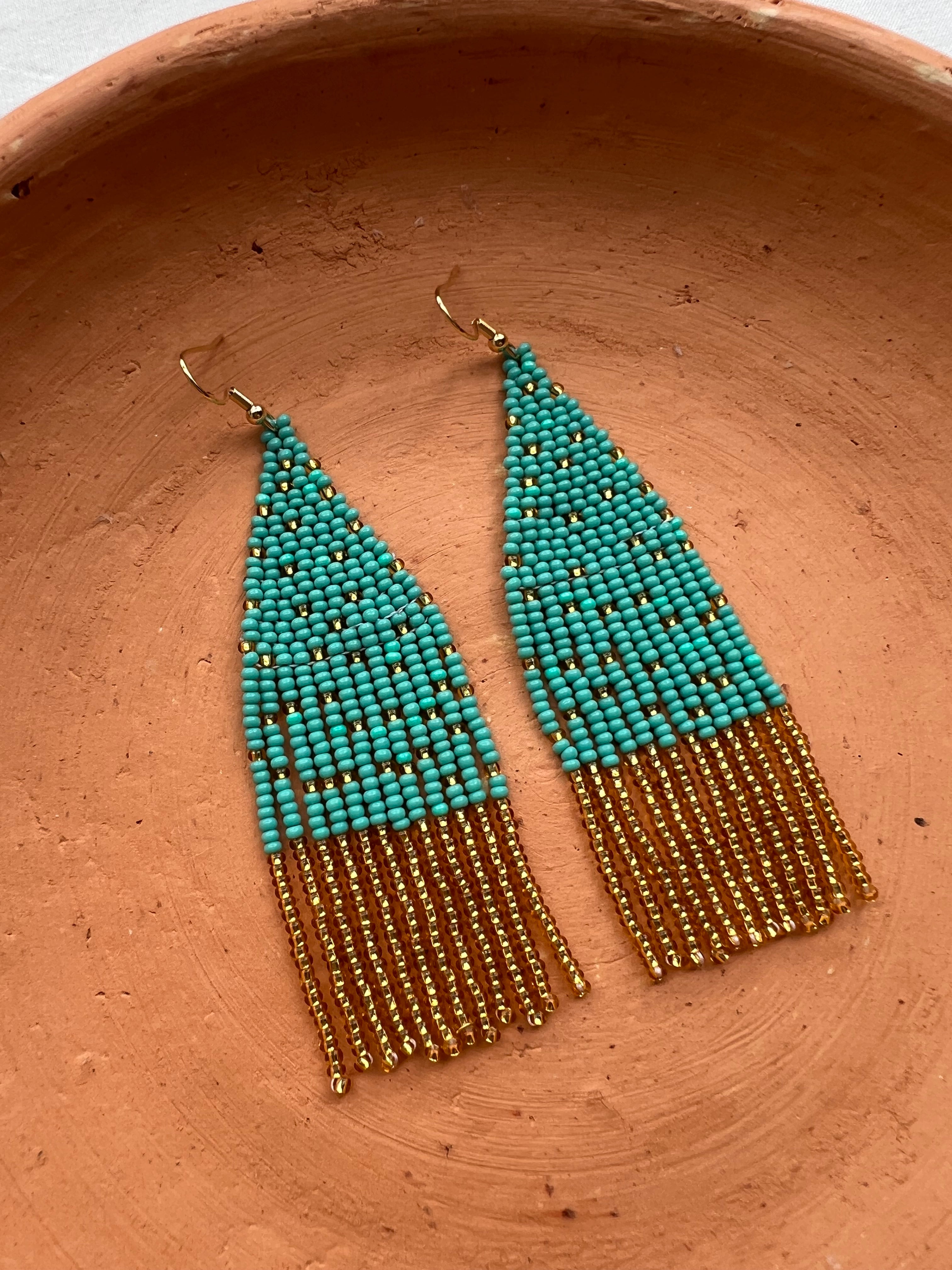 Turquesa ✻ Misak Beaded Earrings