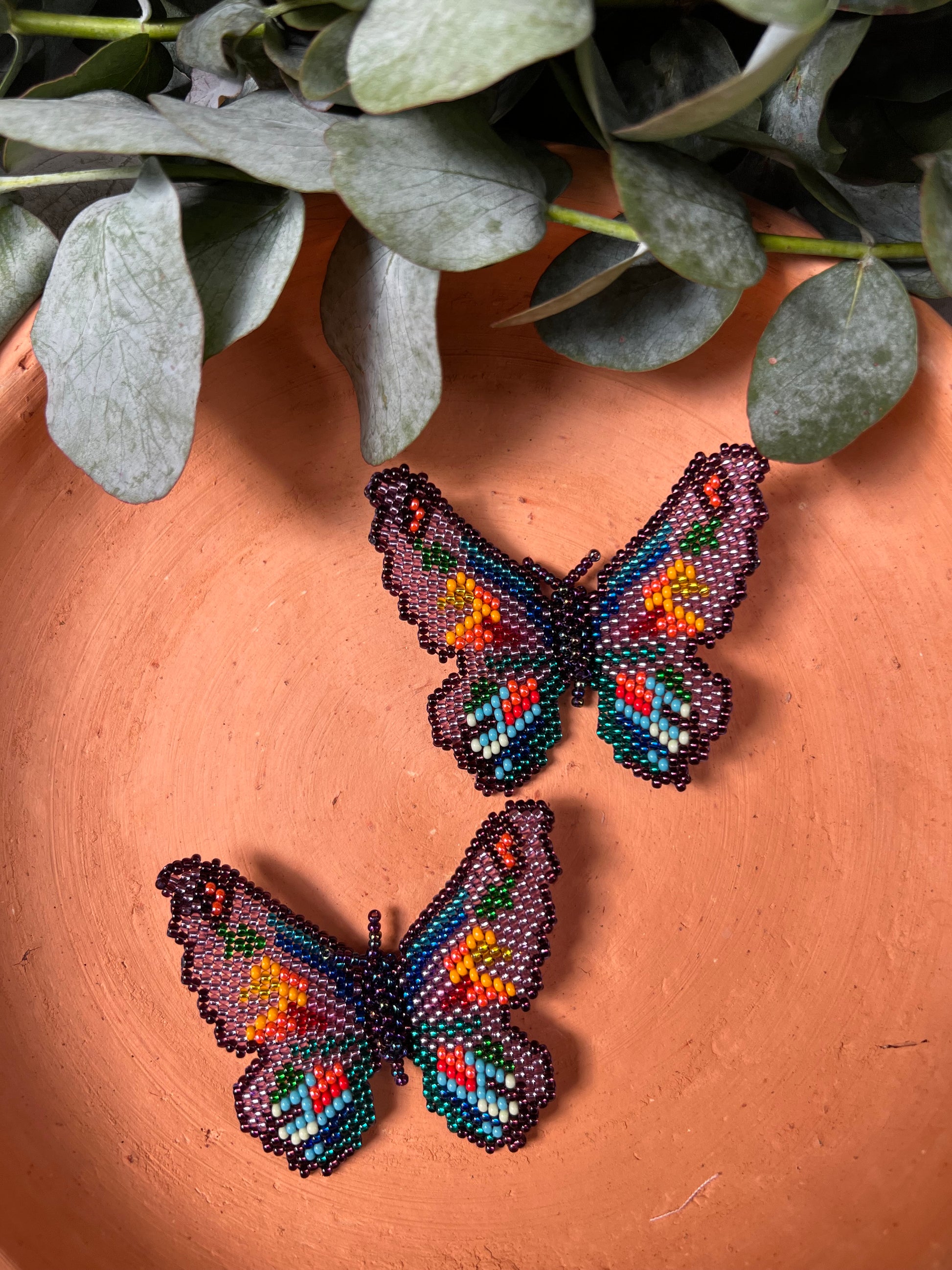 Mariposa ✻ Large Inga Butterfly Beaded Earrings