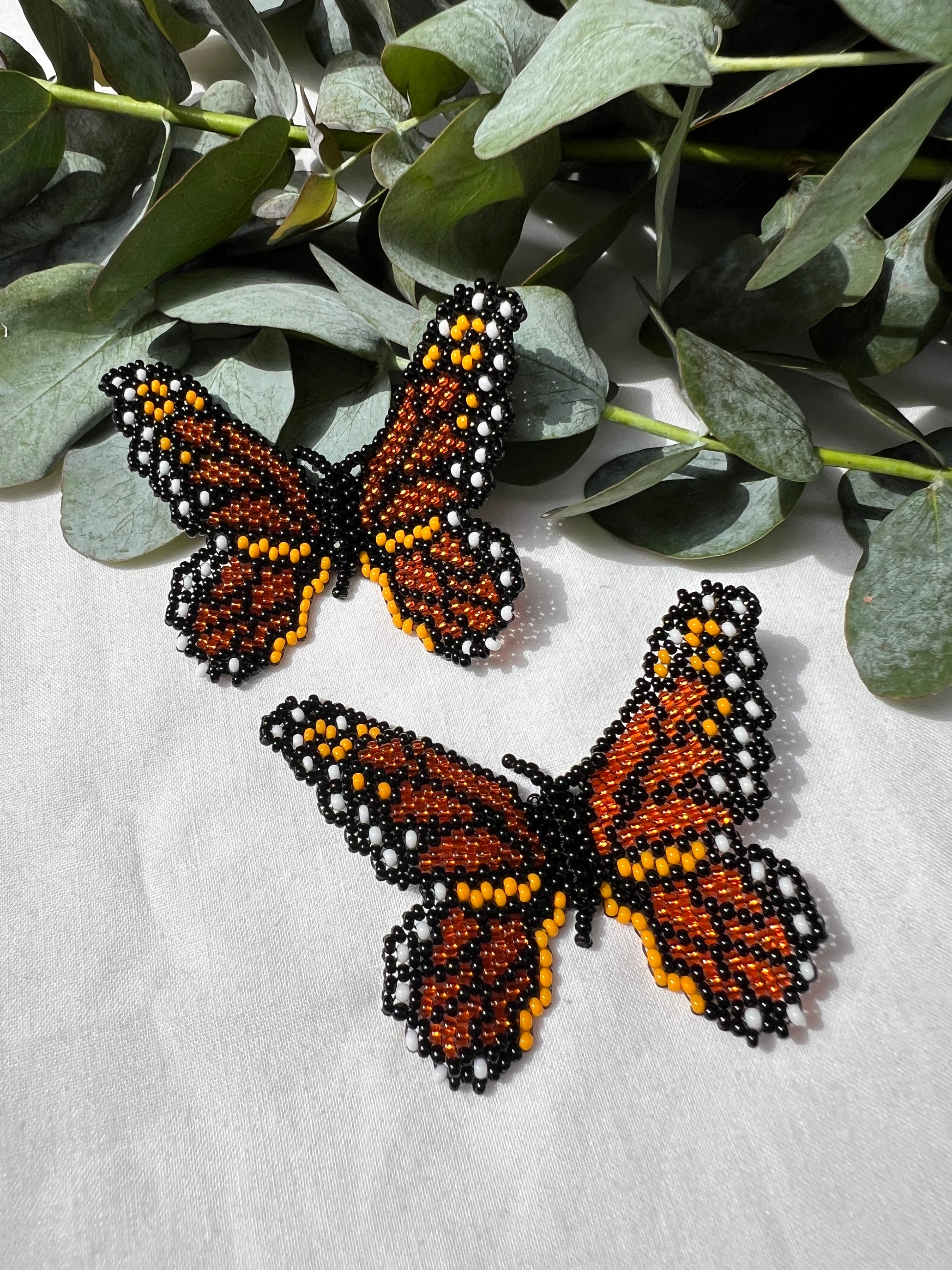 Mariposa ✻ Large Inga Butterfly Beaded Earrings