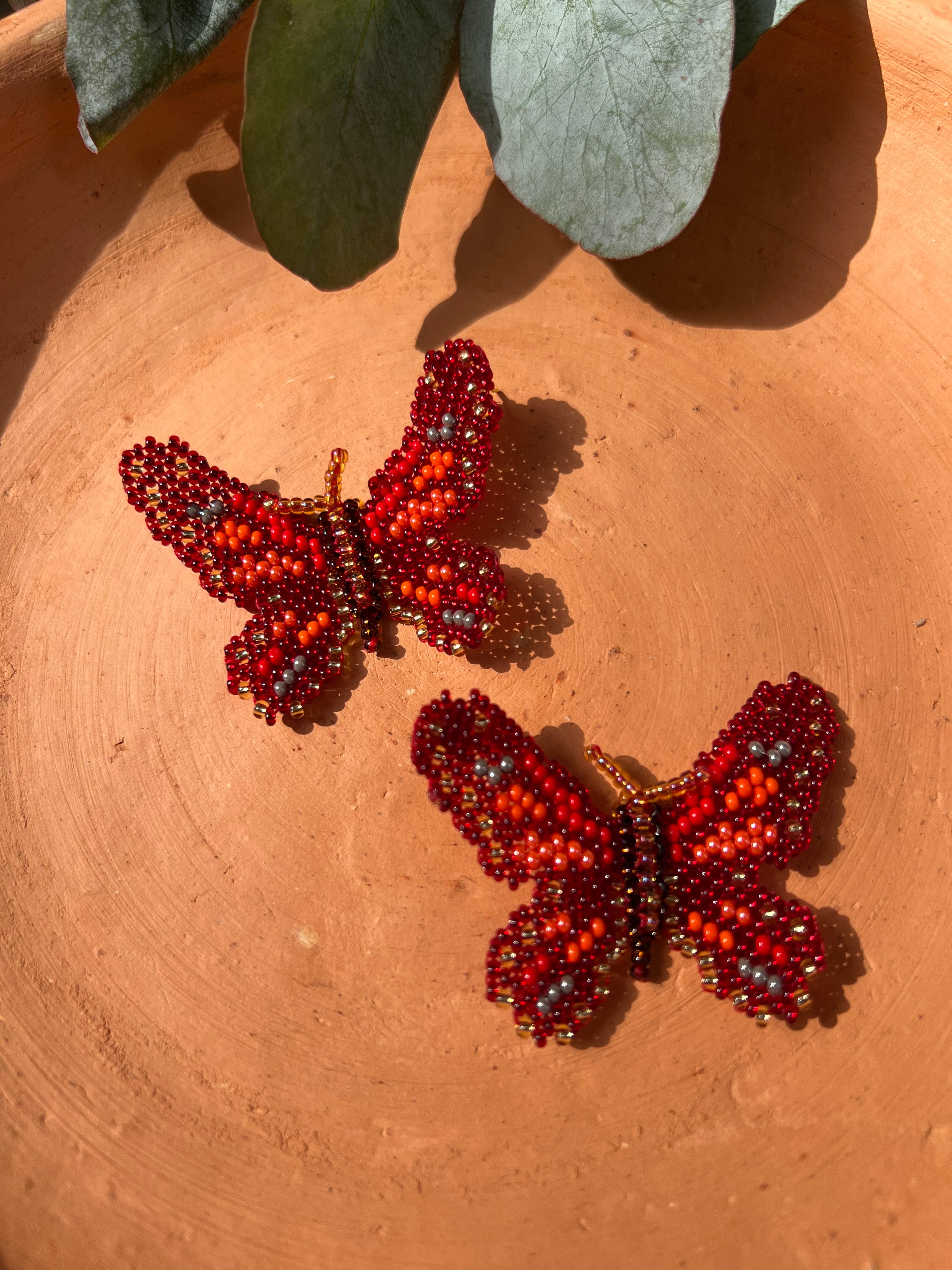 Mariposita ✻ Small Inga Butterfly Beaded Earrings