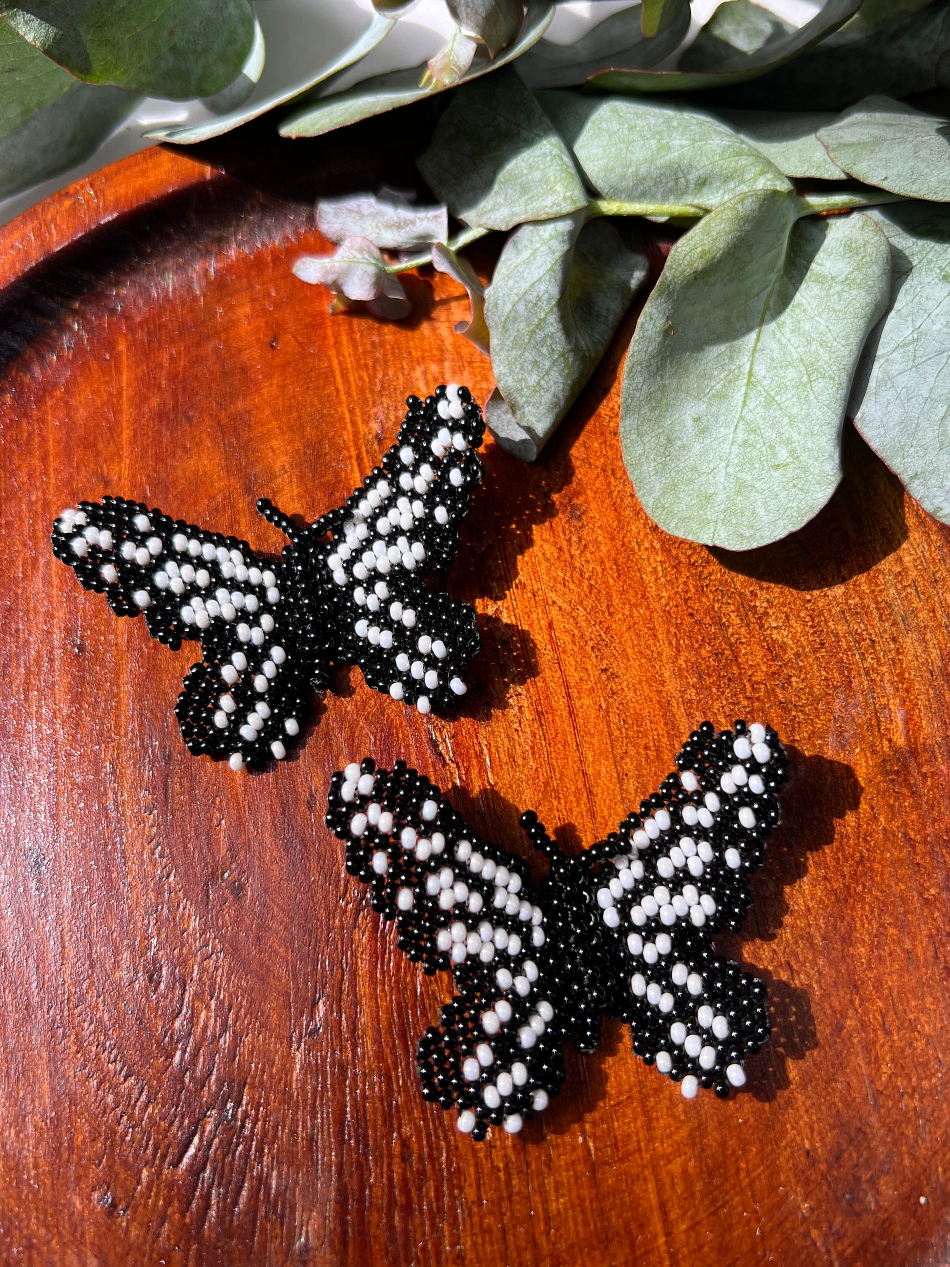 Mariposita ✻ Small Inga Butterfly Beaded Earrings