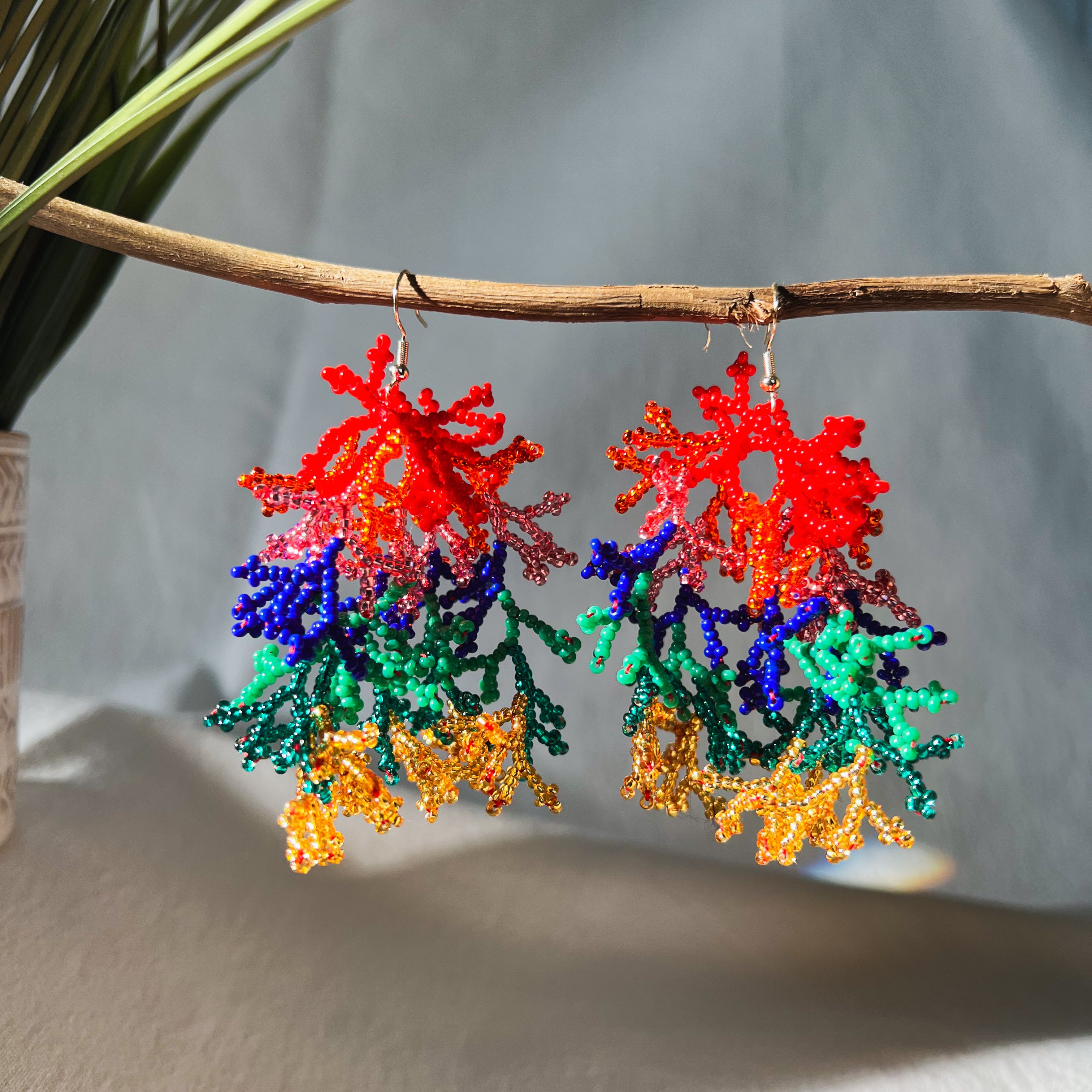 Corals ✻ Inga Beaded Earrings
