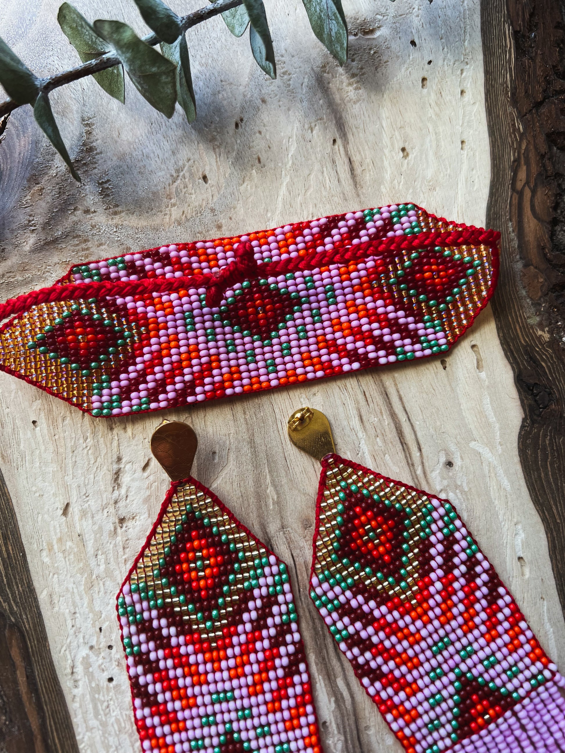 Sol Set ✻ Inga Beaded Earrings + Bracelet Set