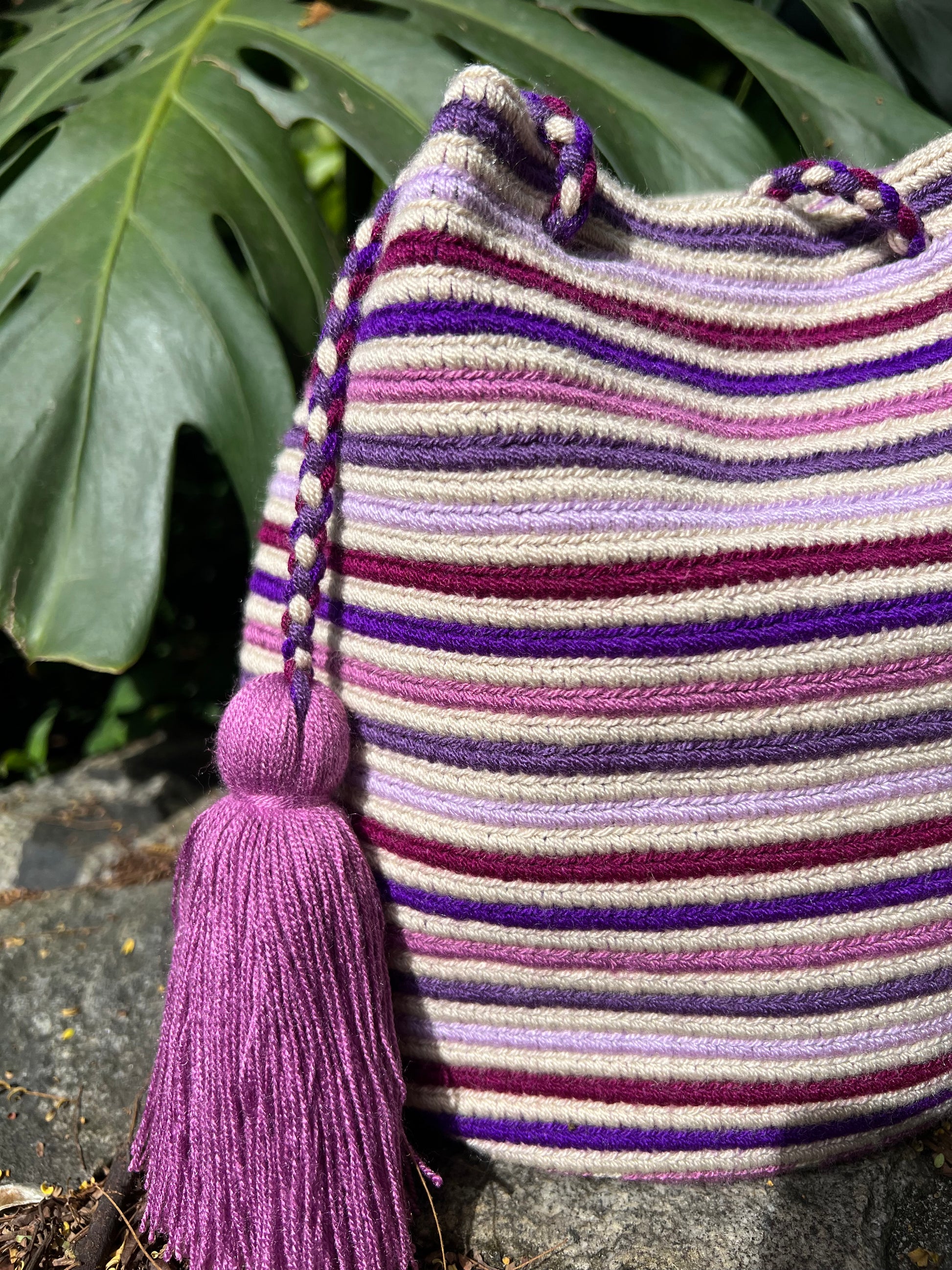 Striped ✻ Medium Wayuu Mochila