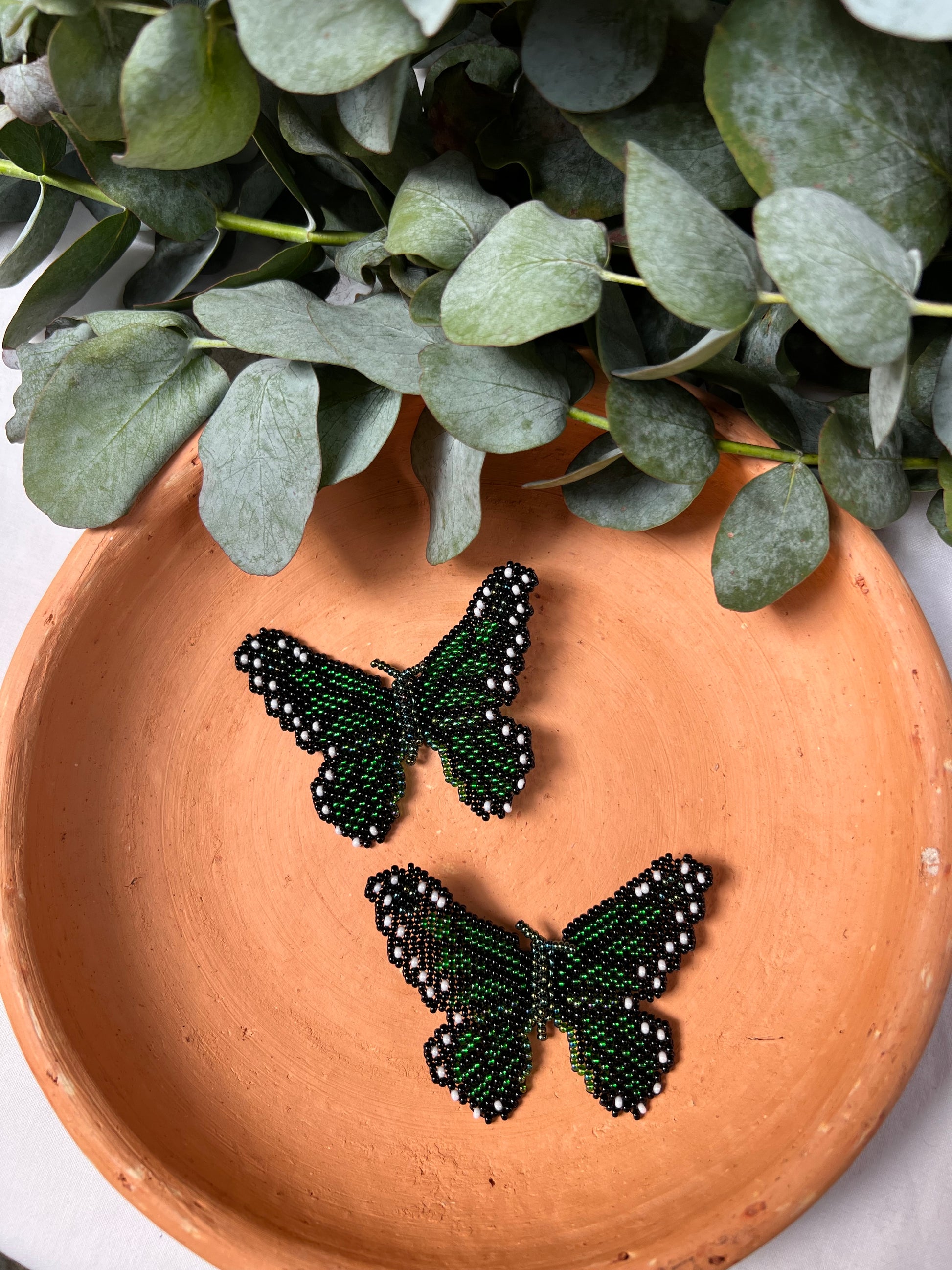 Mariposa ✻ Large Inga Butterfly Beaded Earrings