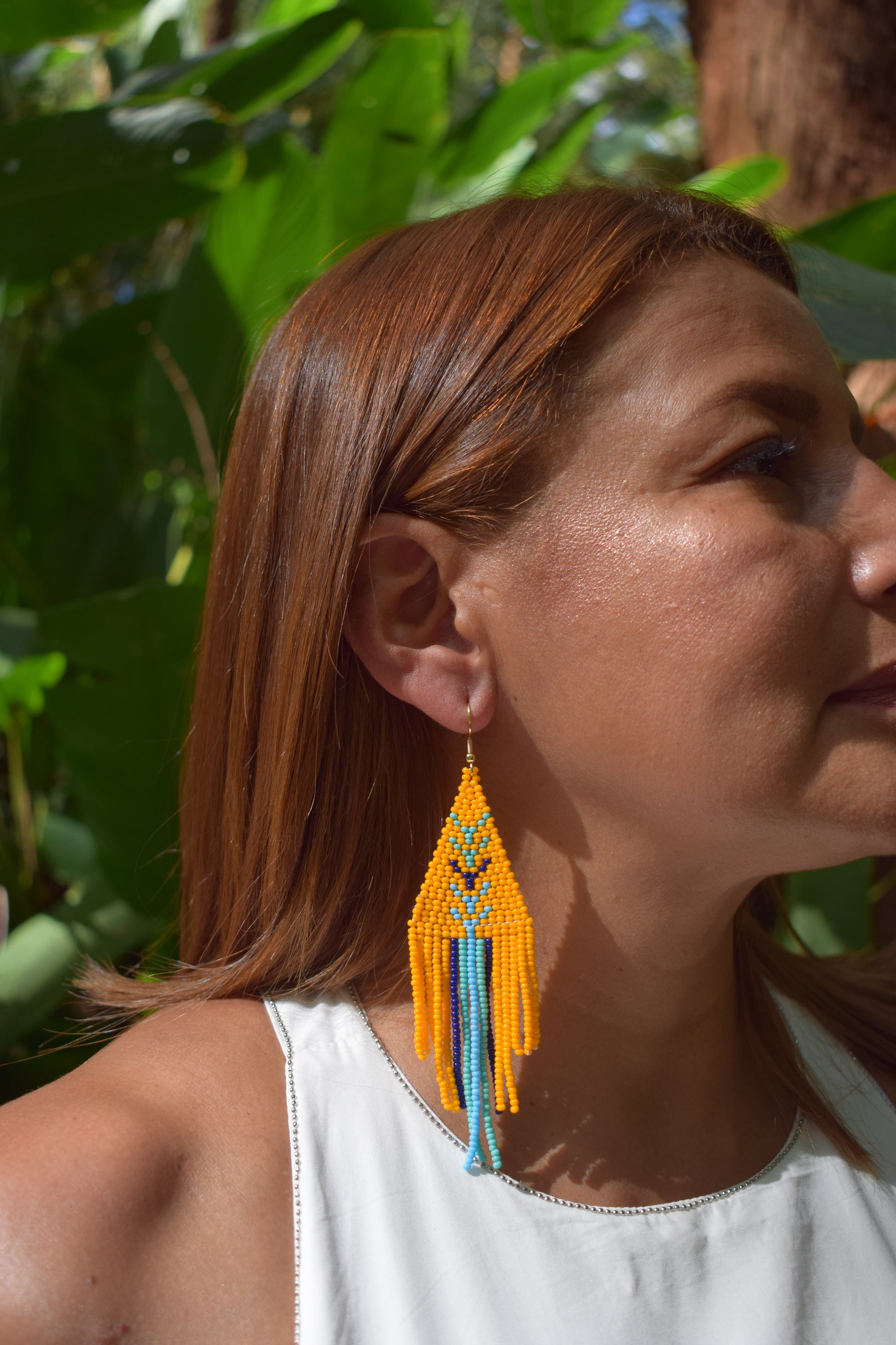 Flechas (Yellow) ✻ Misak Beaded Earrings