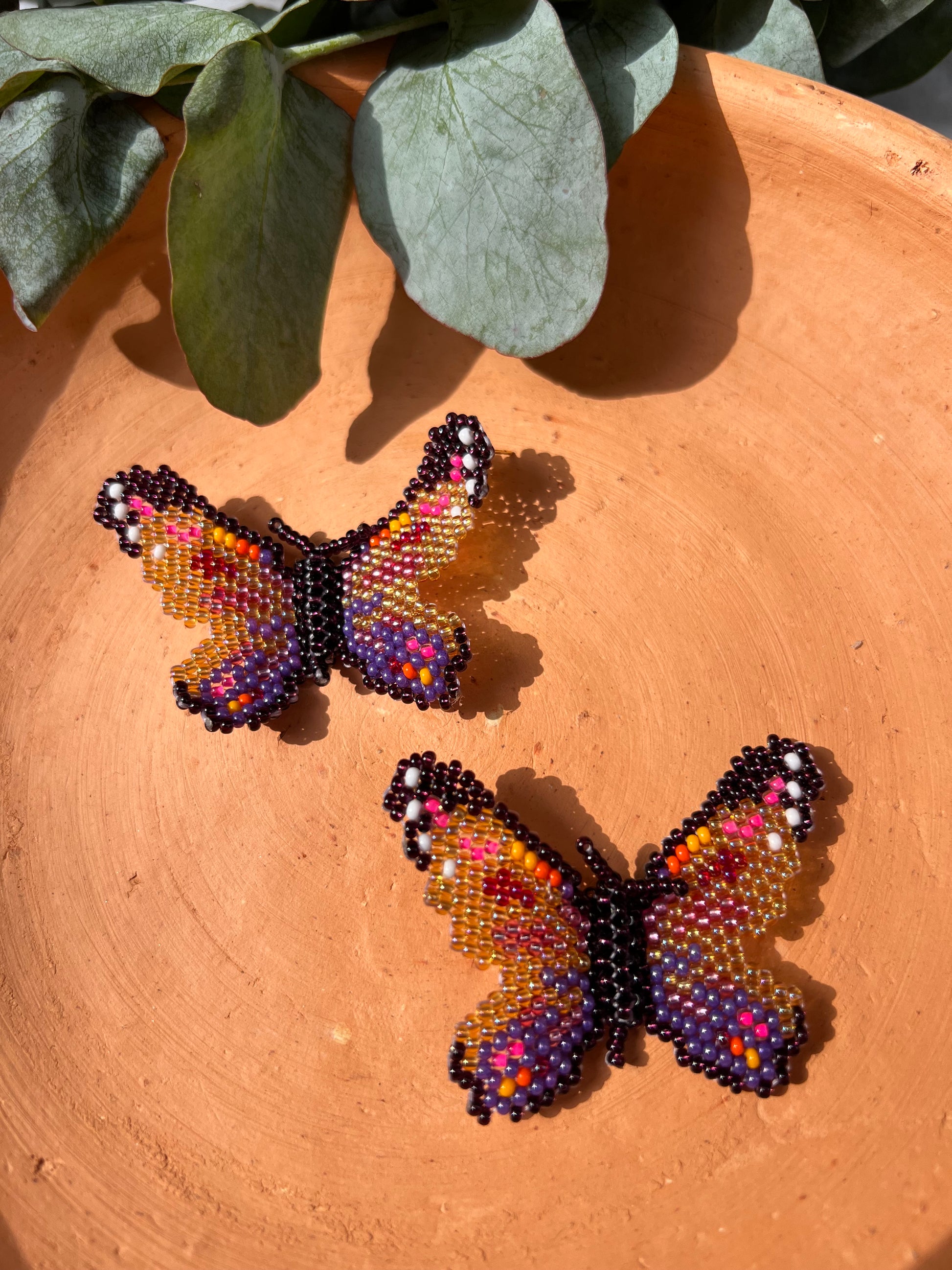 Mariposita ✻ Small Inga Butterfly Beaded Earrings