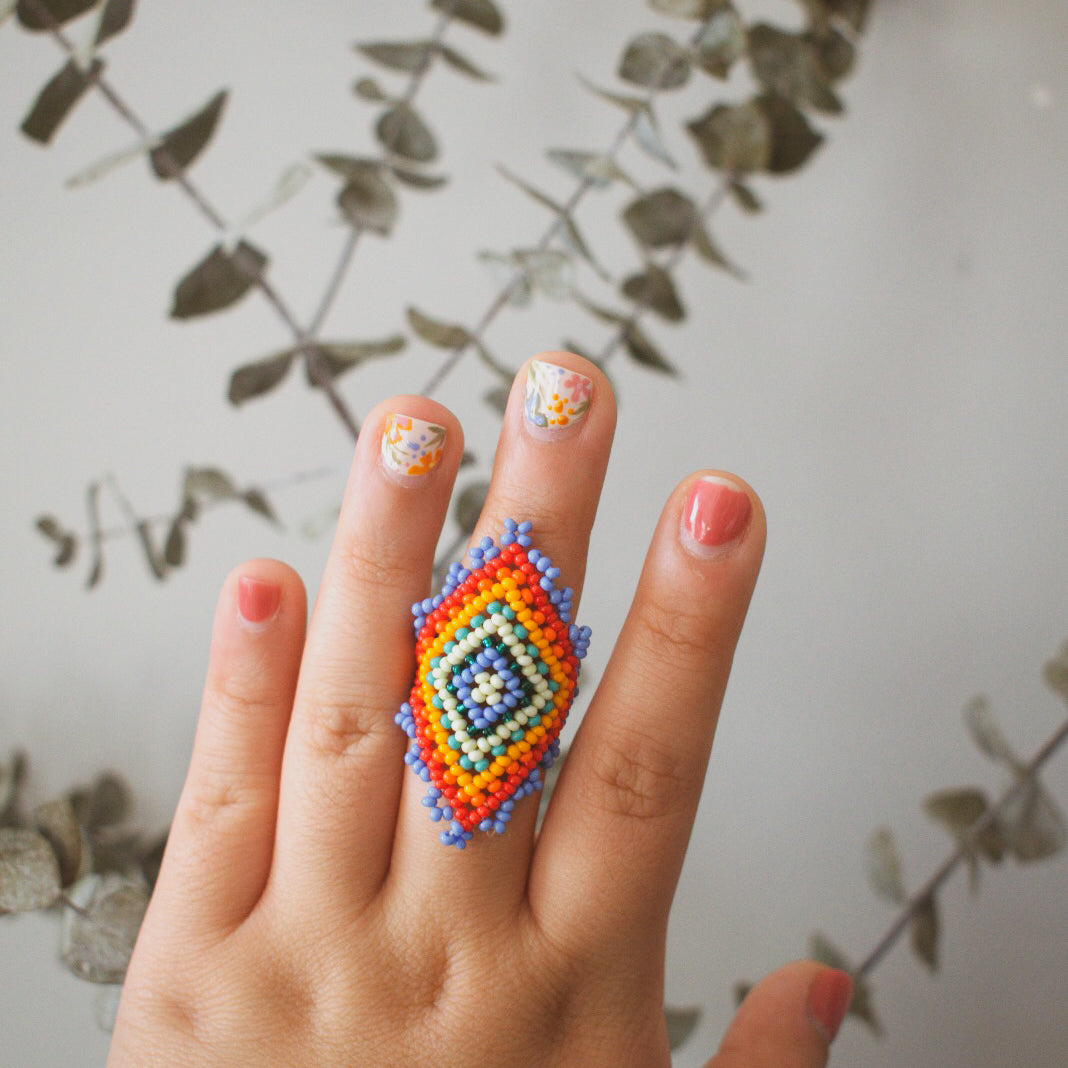 Diamond Rings ✻ Embera Beaded Earrings