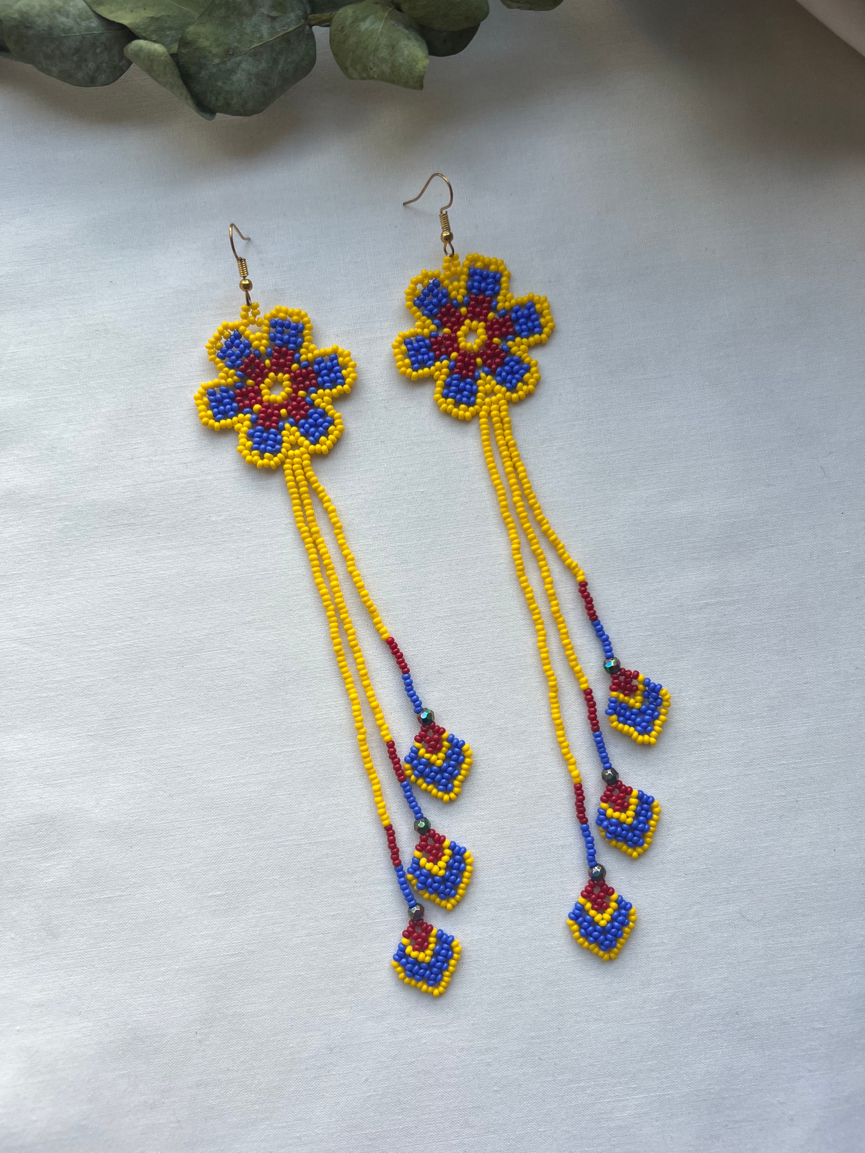 Arrow Bloom ✻ Embera Beaded Earrings