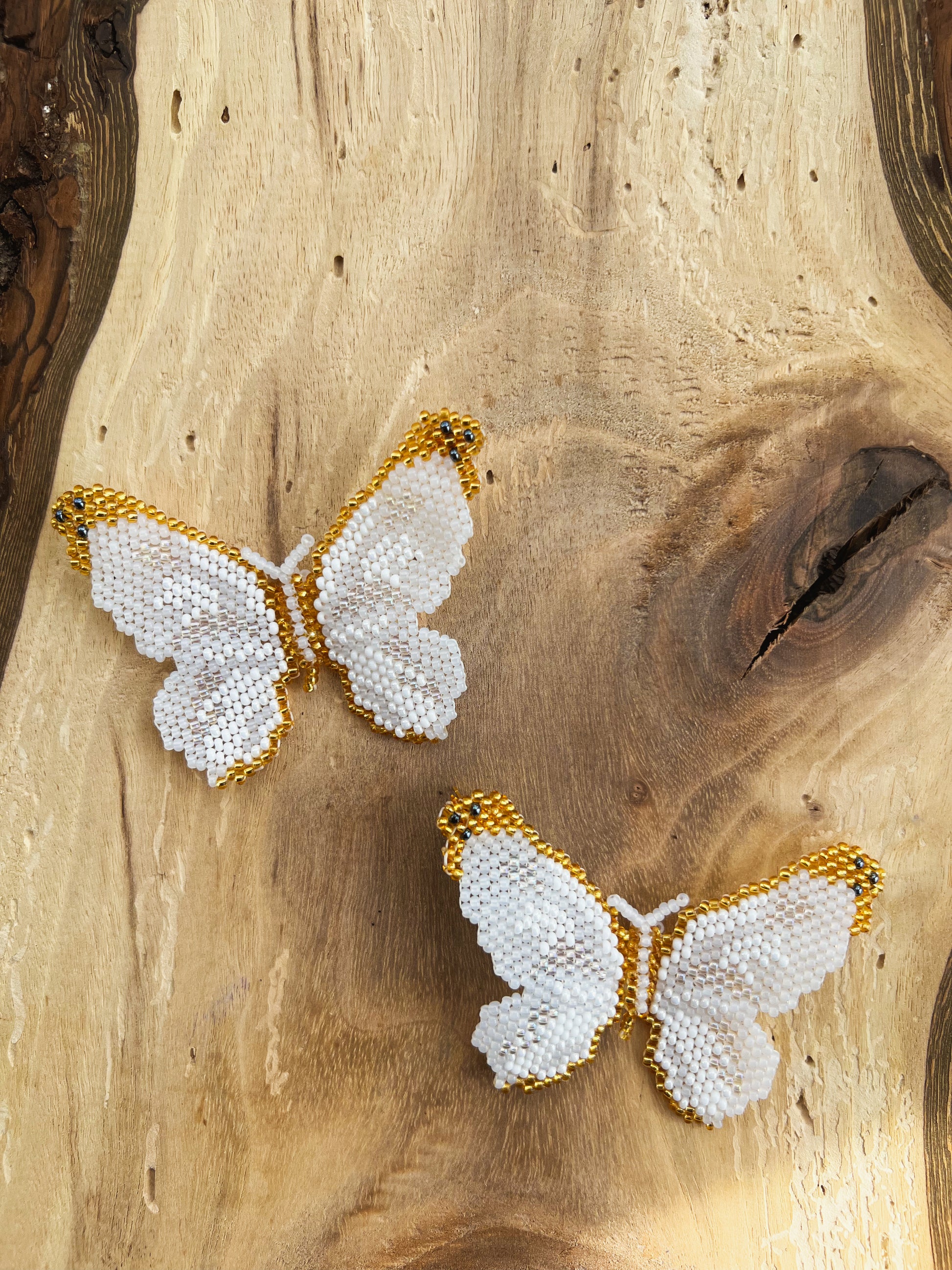 Mariposa ✻ Large Inga Butterfly Beaded Earrings