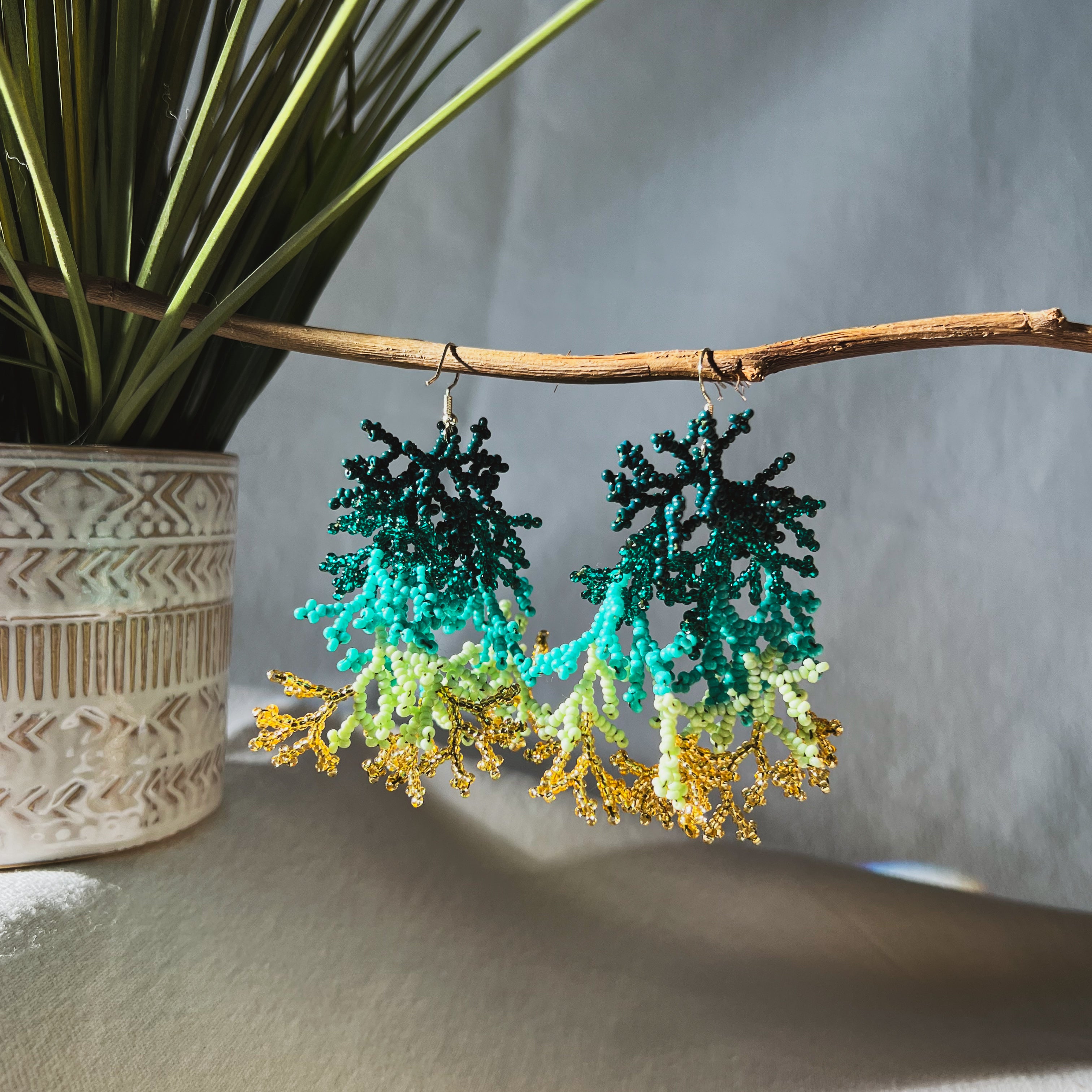 Corals ✻ Inga Beaded Earrings
