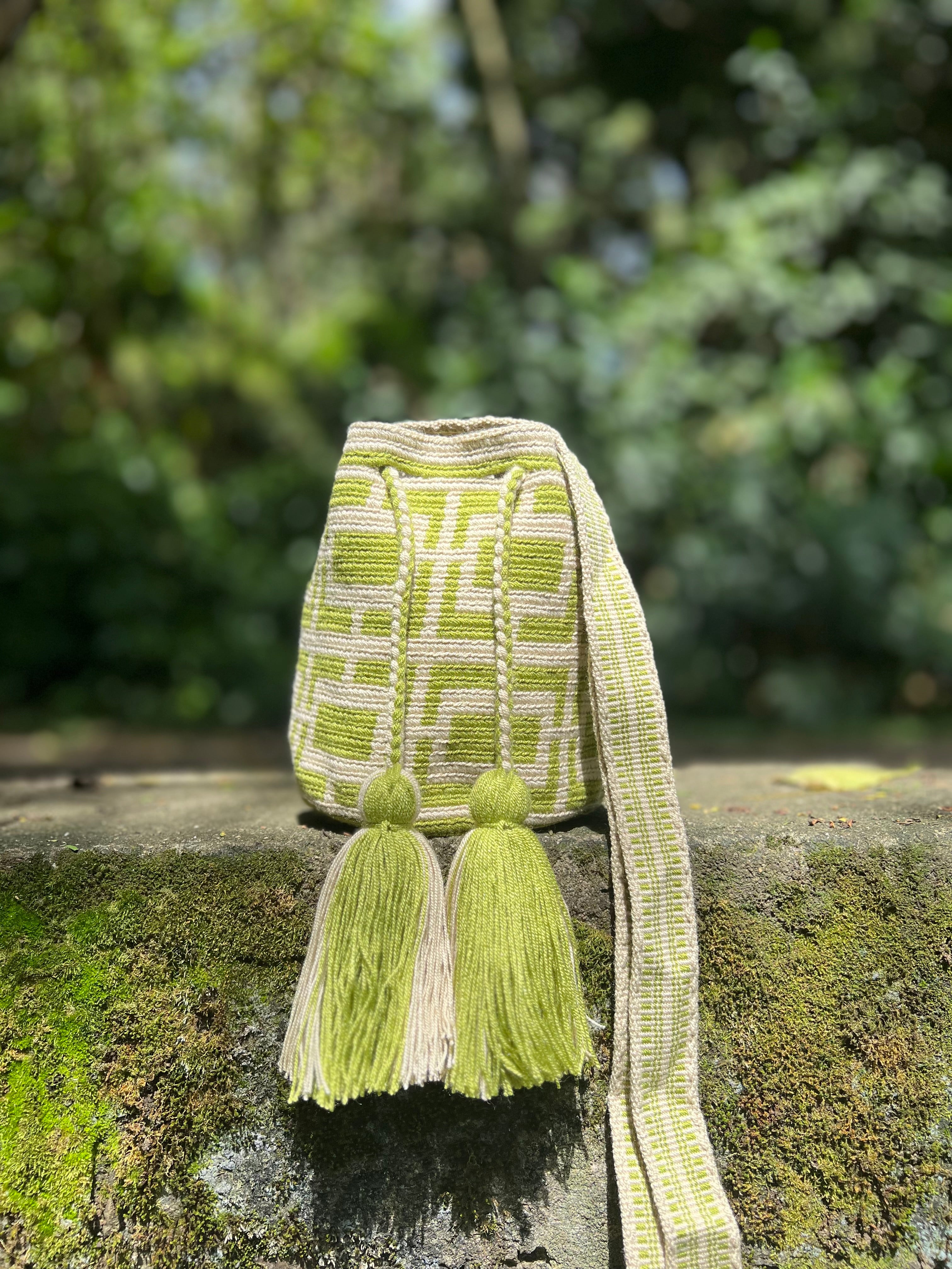 Greenie ✻ Mini Wayuu Mochila