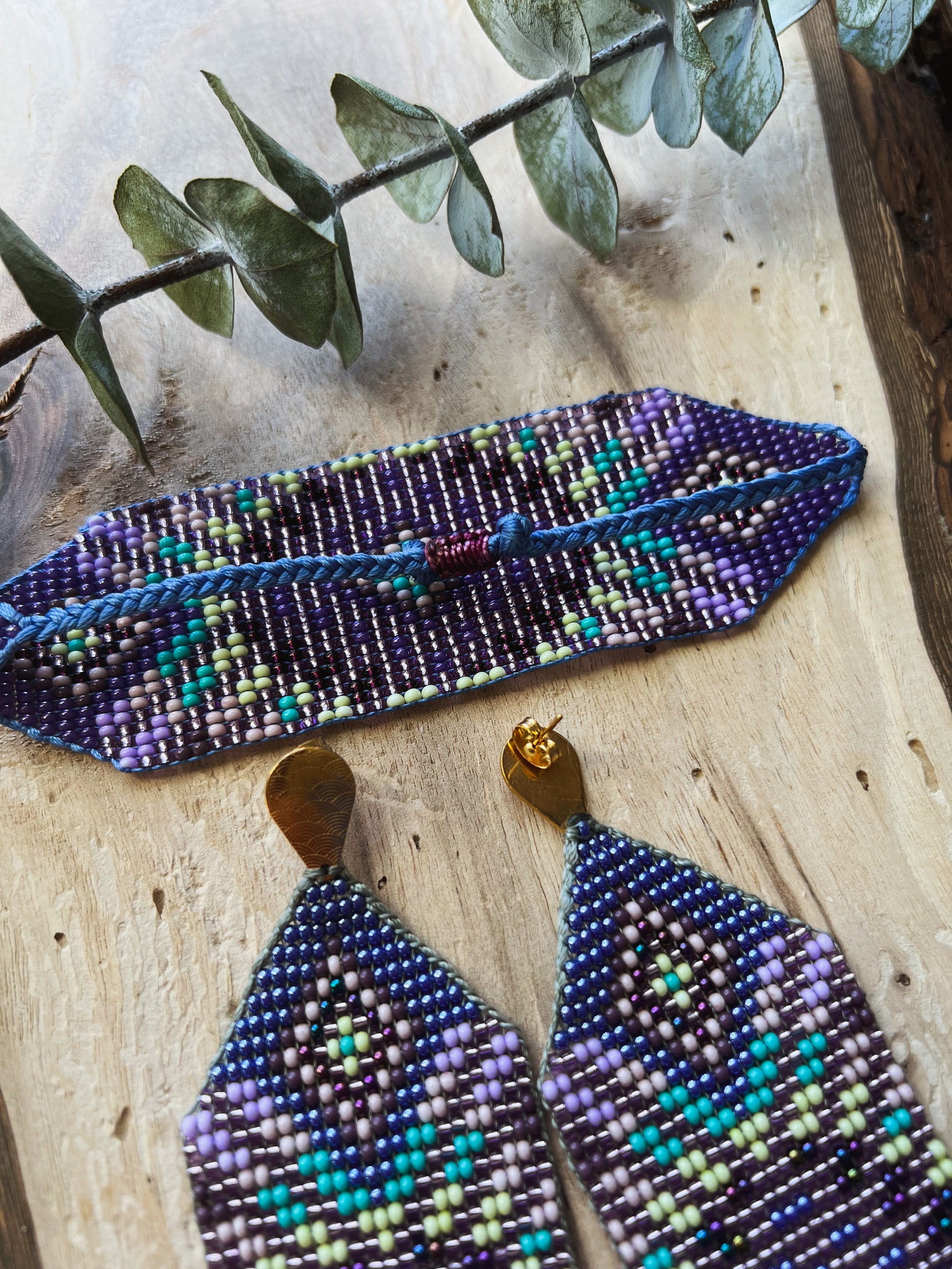 Sol Set ✻ Inga Beaded Earrings + Bracelet Set