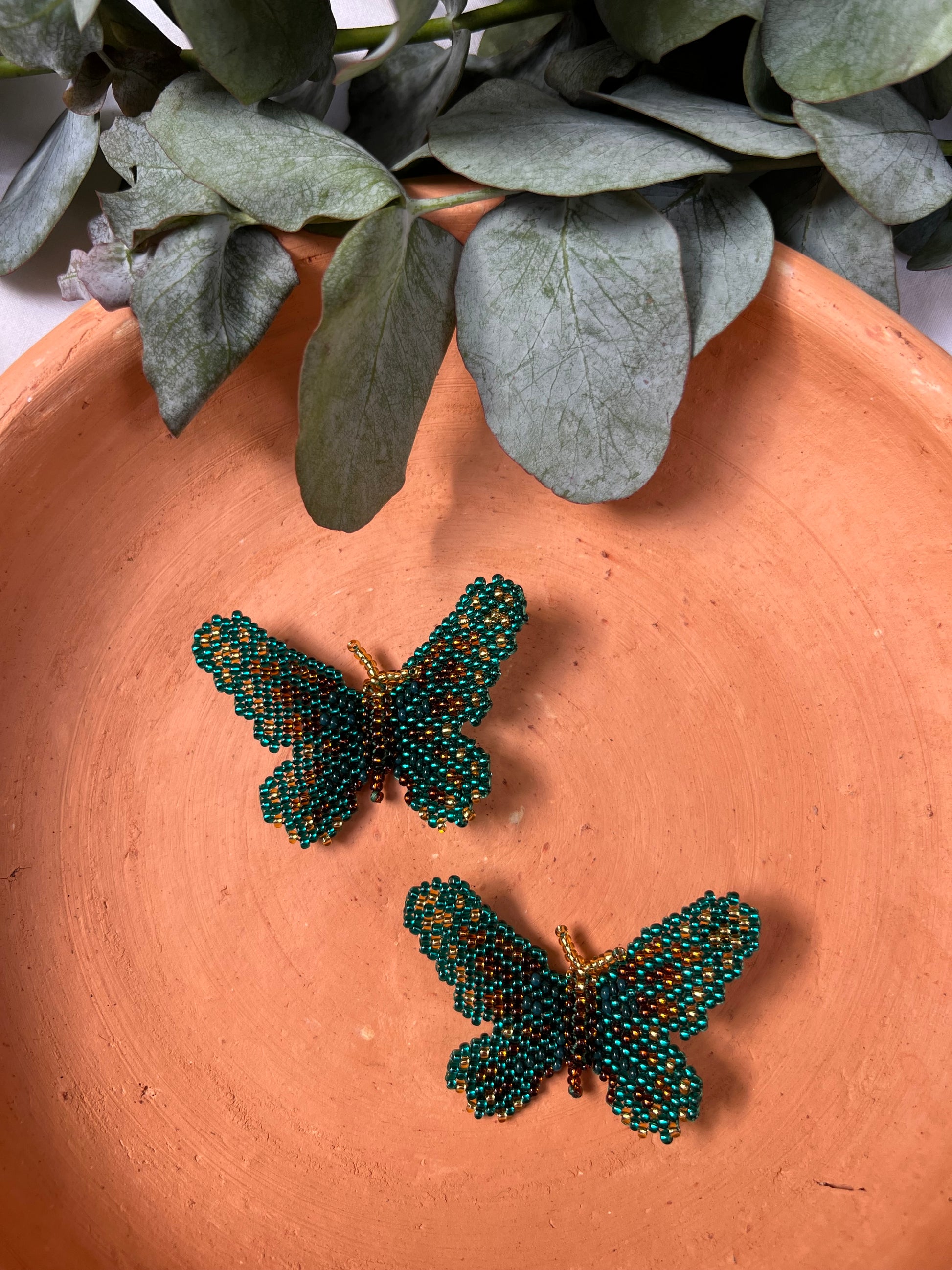 Mariposita ✻ Small Inga Butterfly Beaded Earrings