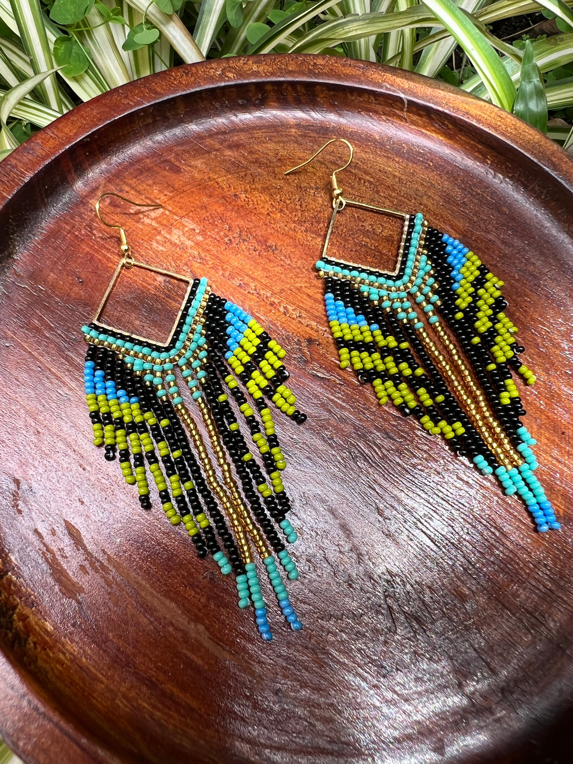 Electric Tide ✻ Misak Beaded Earrings