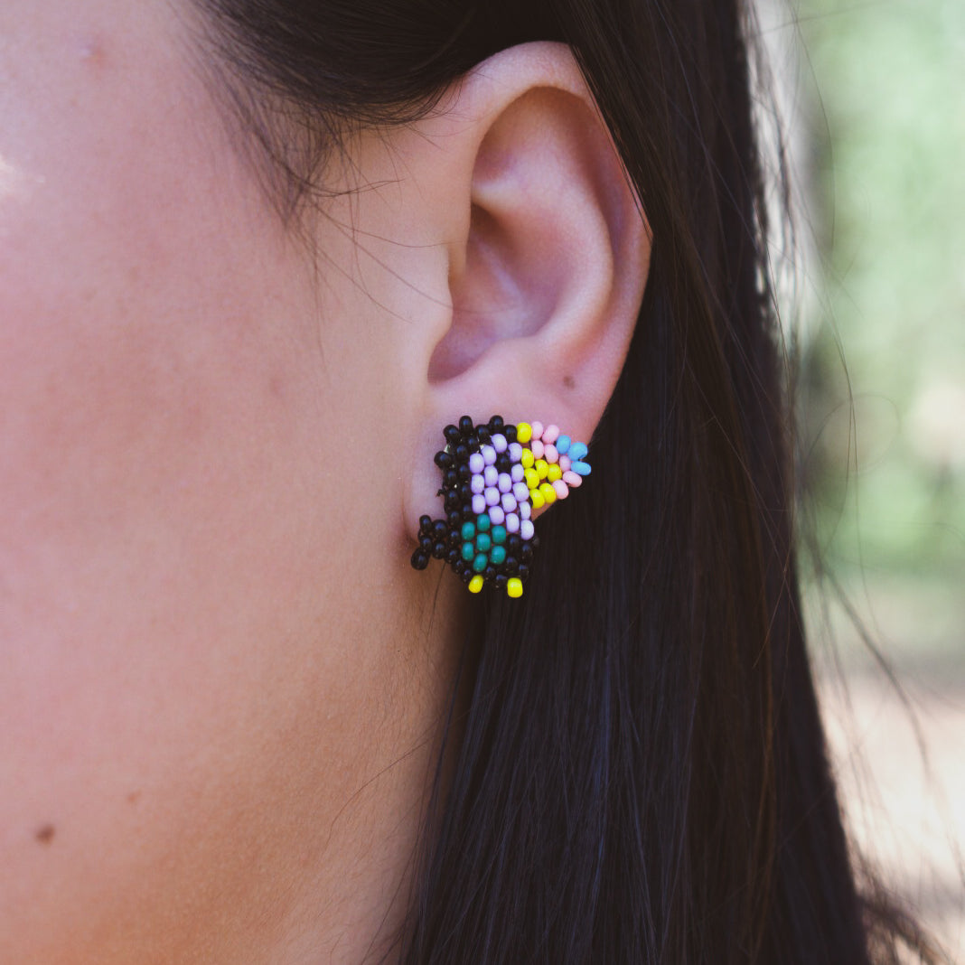 Tucan Studs ✻ Embera Beaded Earrings