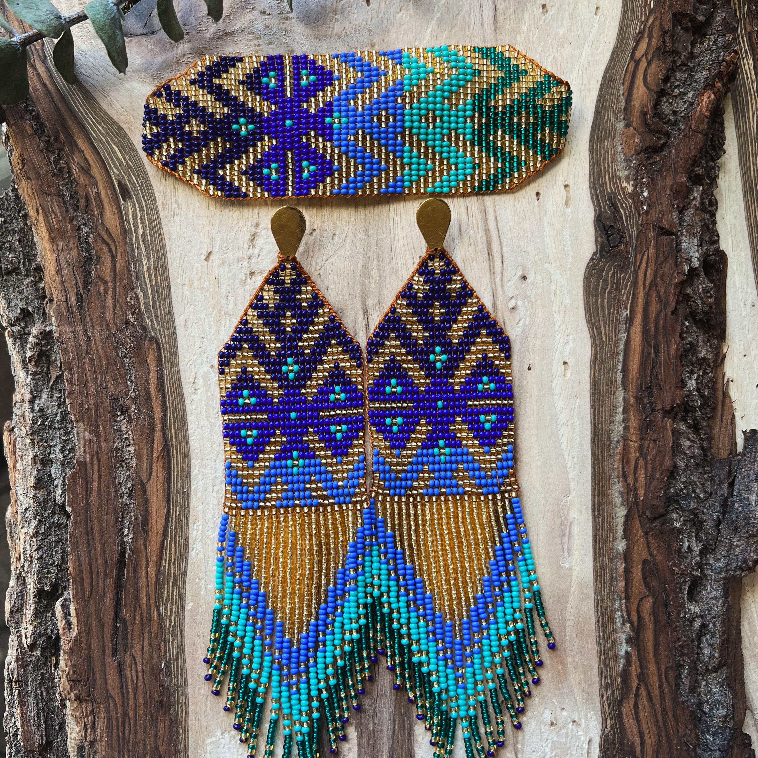 Maiz Set ✻ Inga Beaded Earrings + Bracelet Set