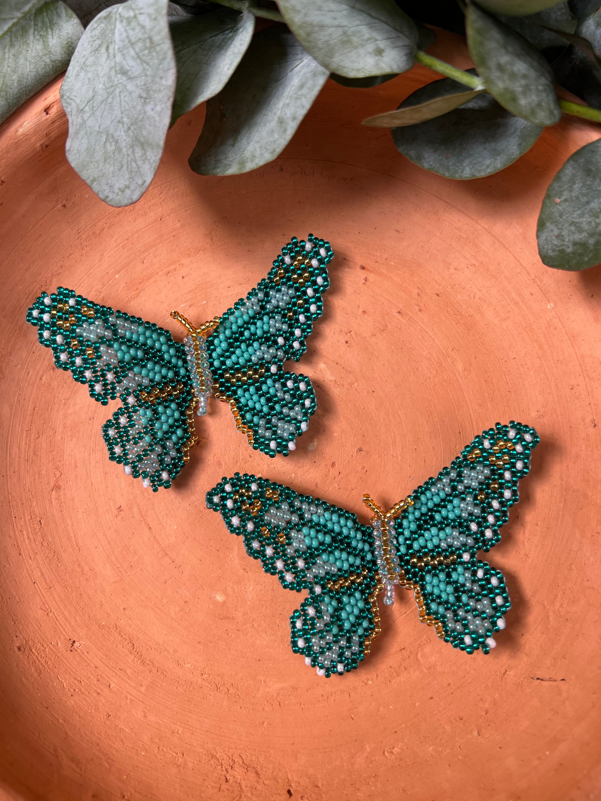 Mariposa ✻ Large Inga Butterfly Beaded Earrings