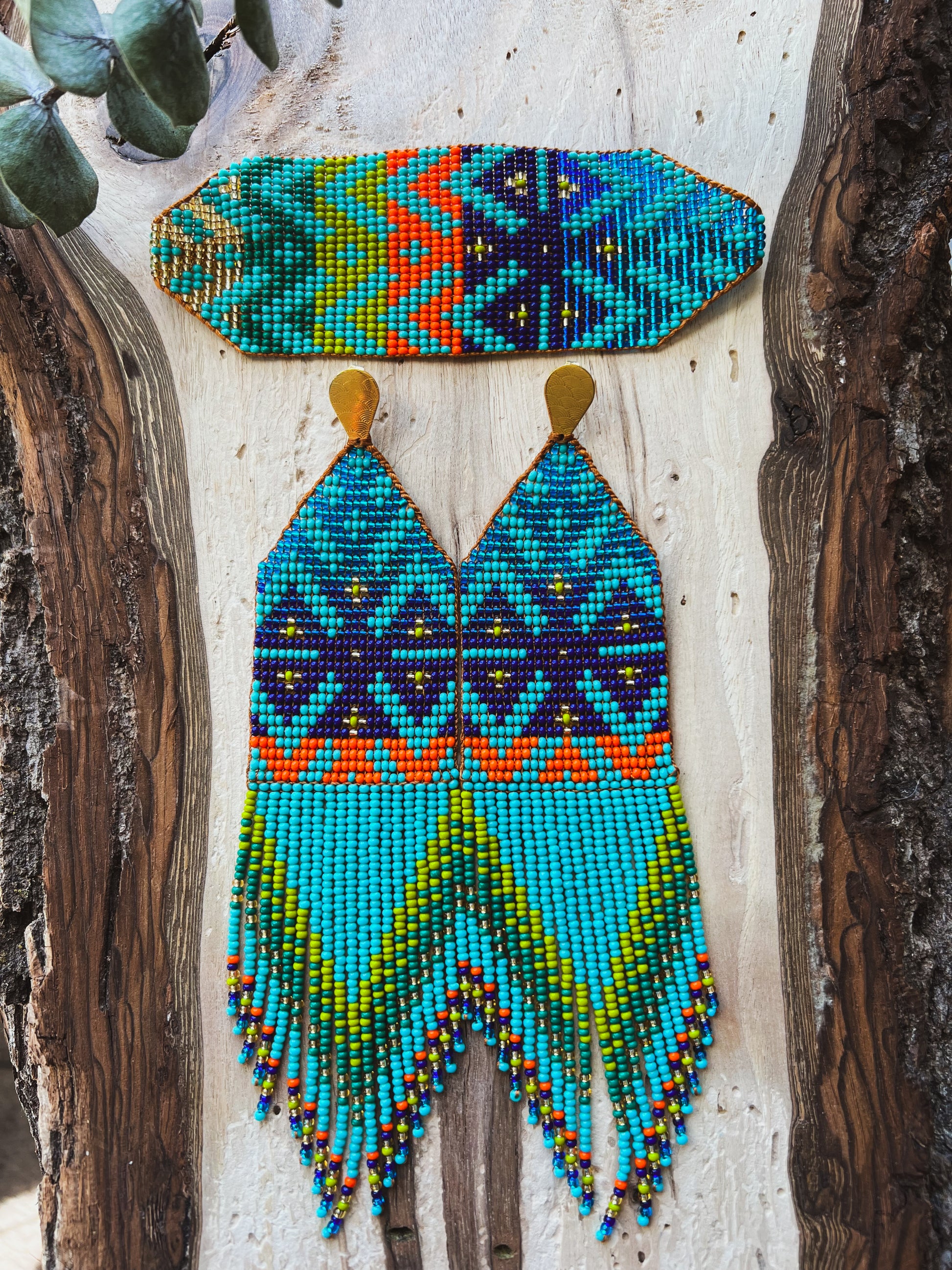 Maiz Set ✻ Inga Beaded Earrings + Bracelet Set