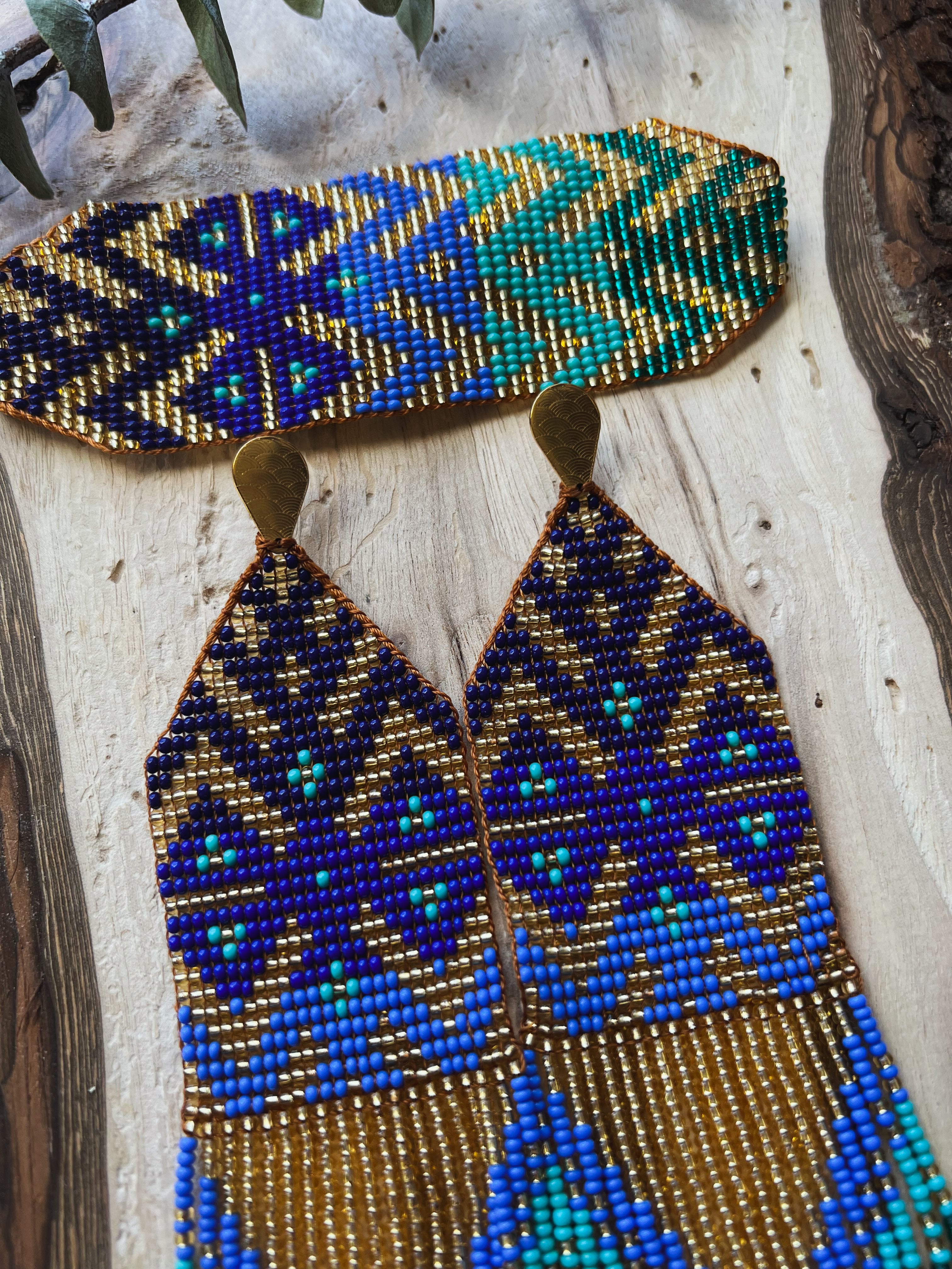 Maiz Set ✻ Inga Beaded Earrings + Bracelet Set