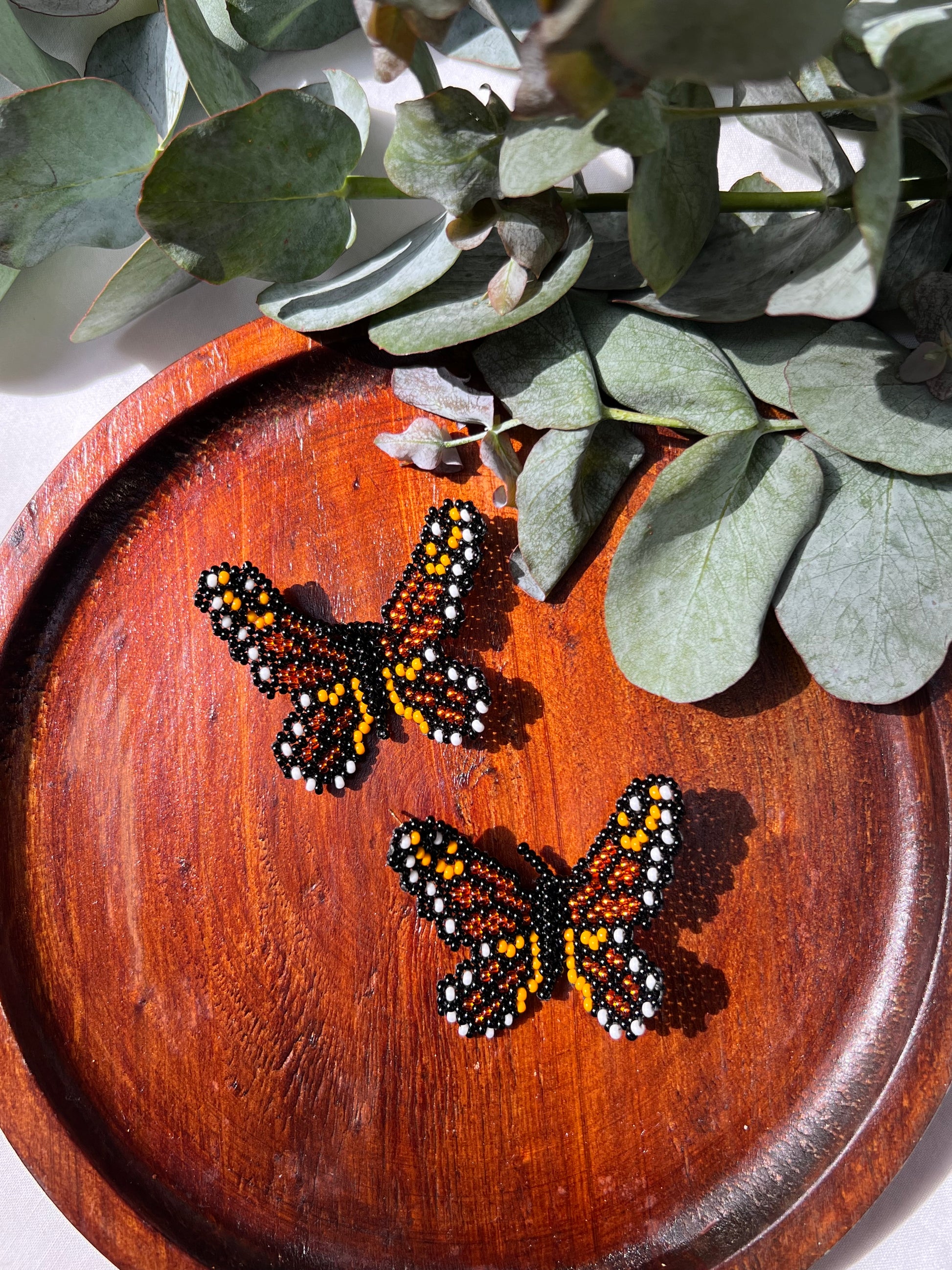 Mariposita ✻ Small Inga Butterfly Beaded Earrings