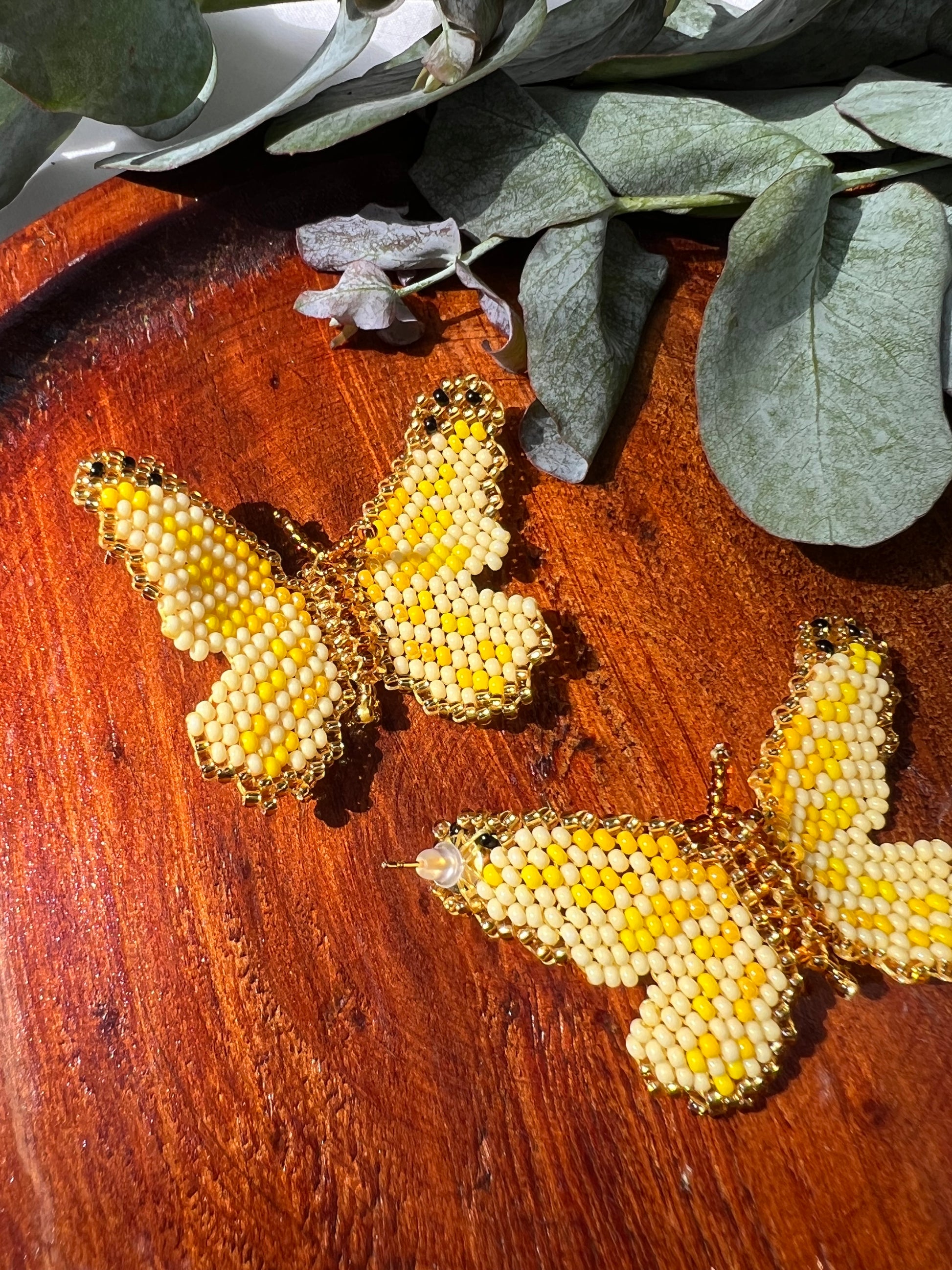 Mariposita ✻ Small Inga Butterfly Beaded Earrings