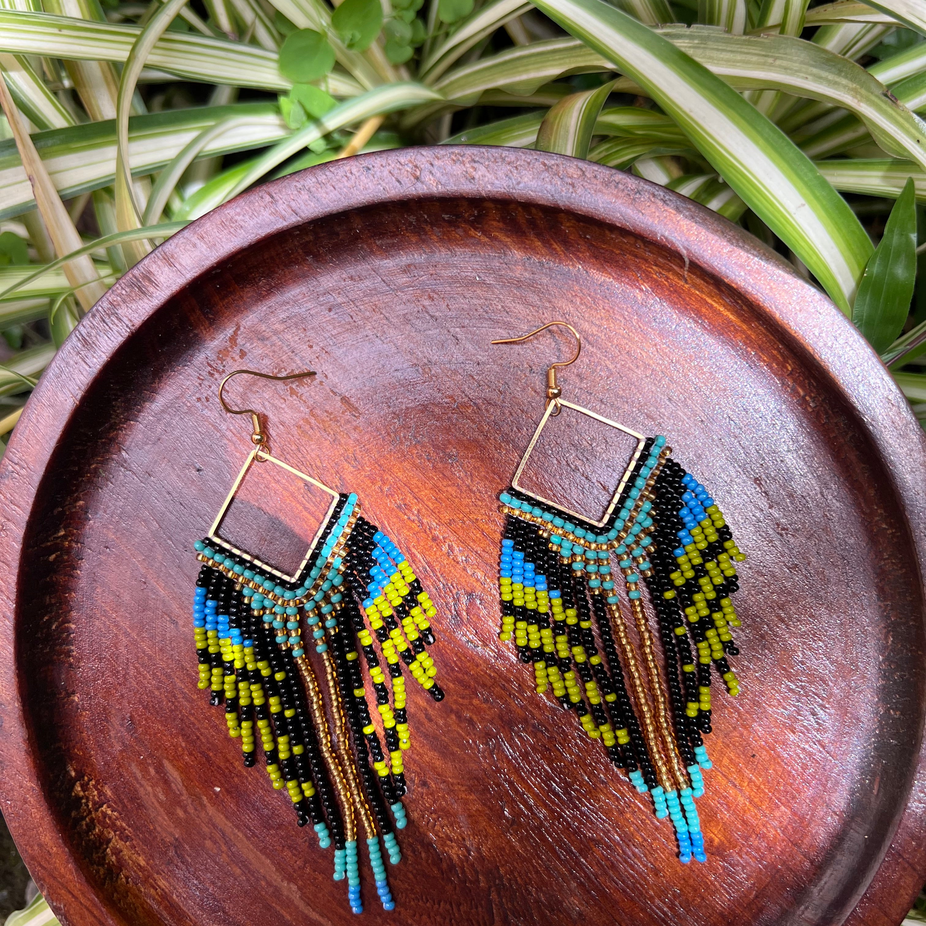 Electric Tide ✻ Misak Beaded Earrings