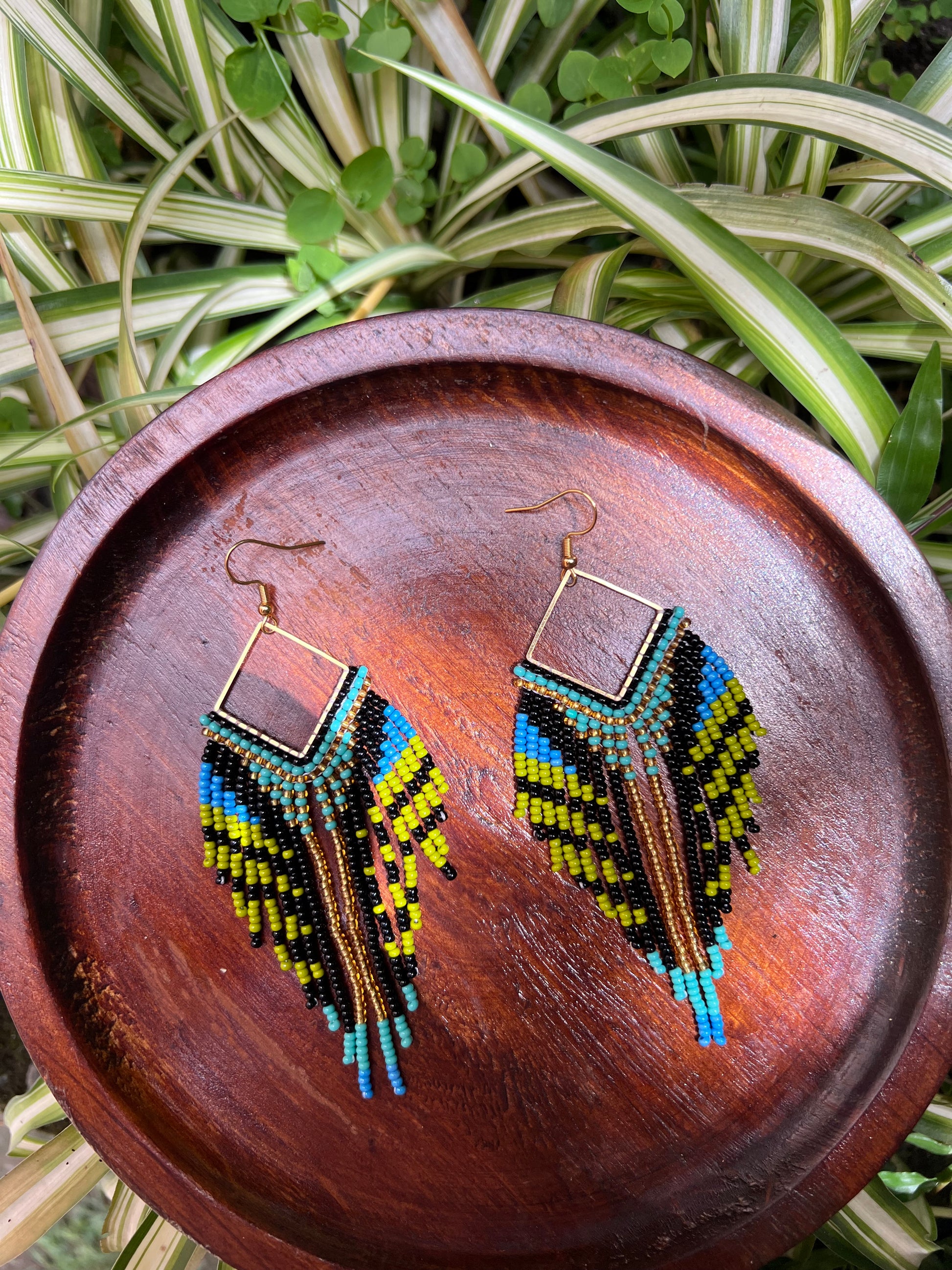 Electric Tide ✻ Misak Beaded Earrings