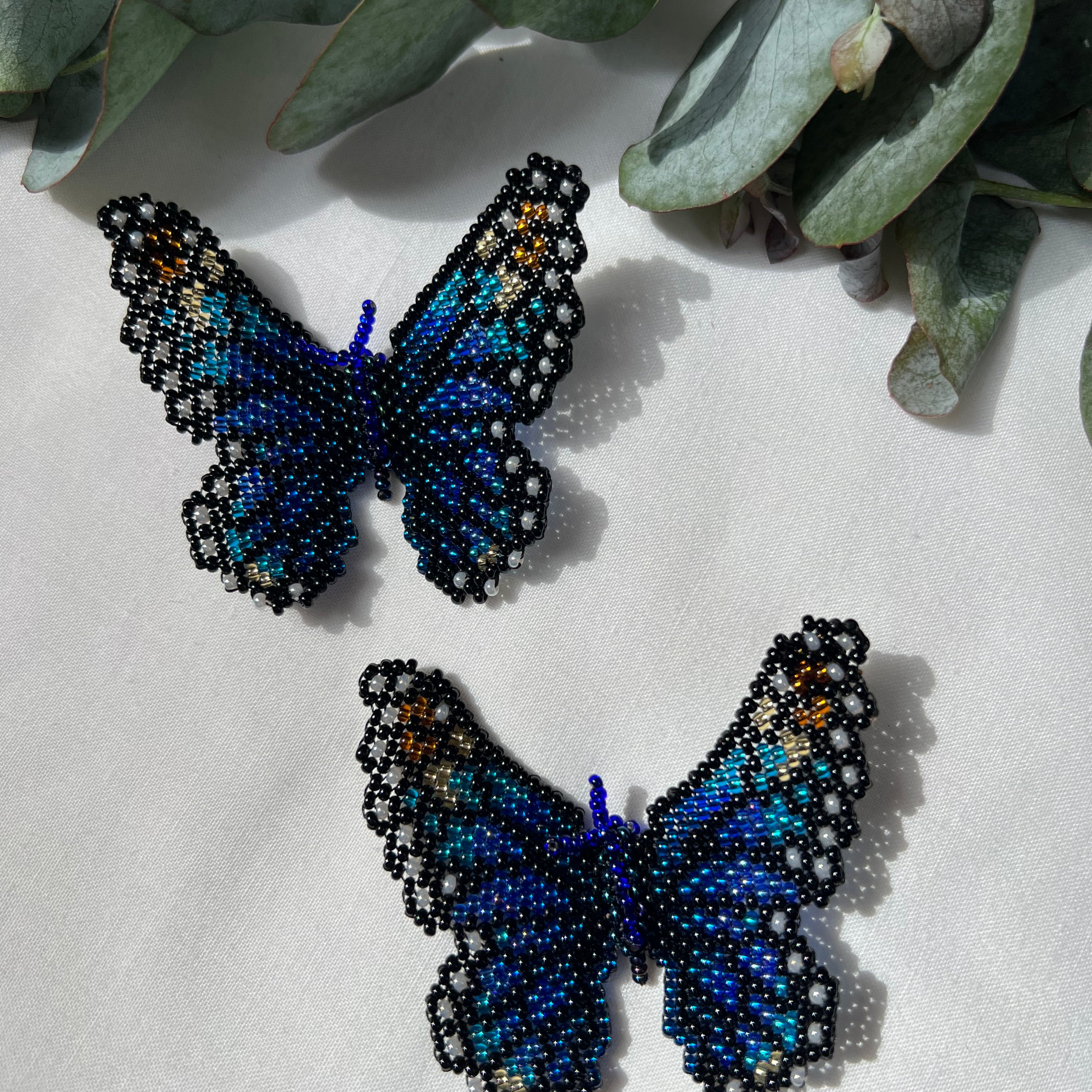 Mariposa ✻ Large Inga Butterfly Beaded Earrings