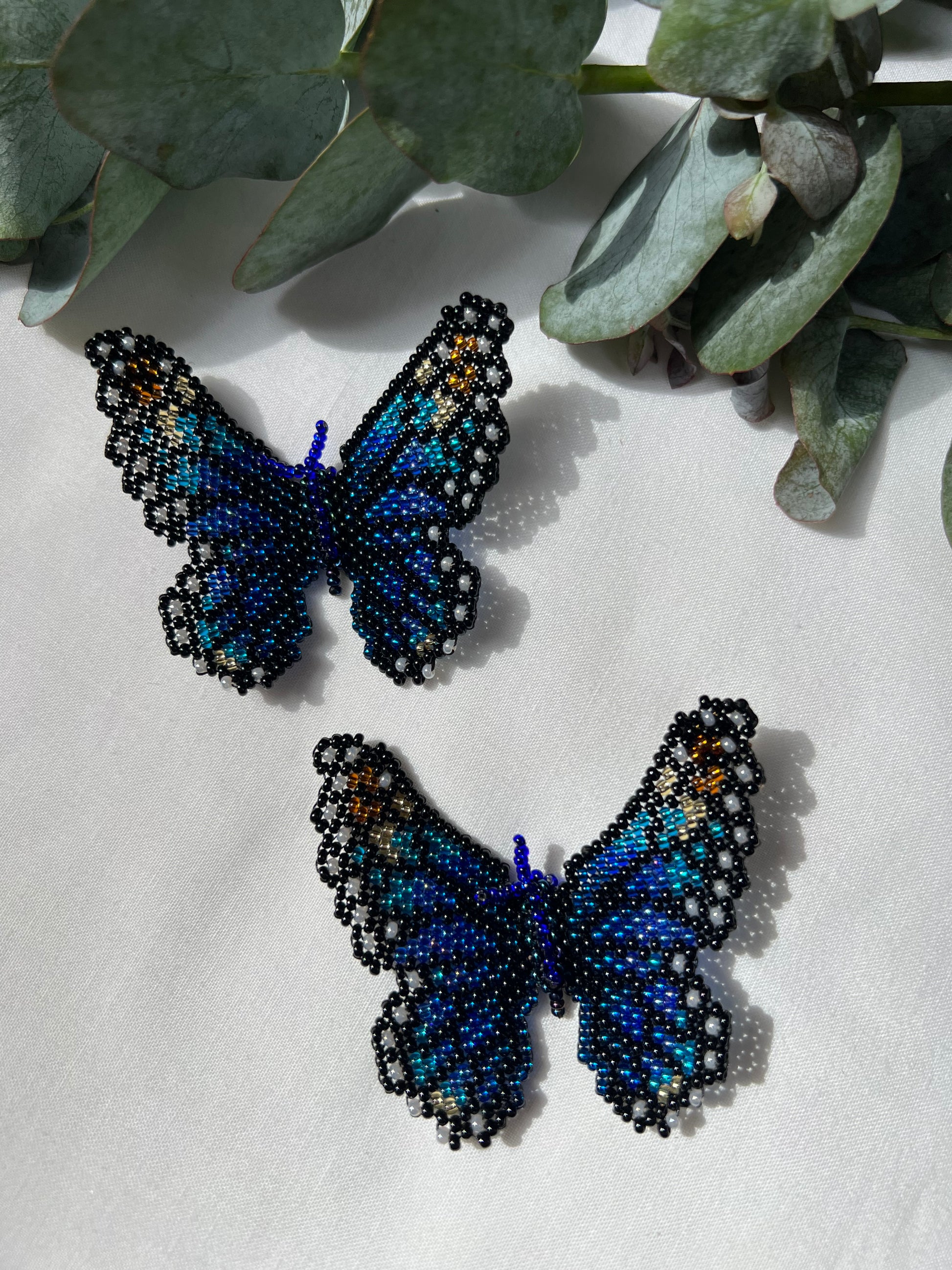 Mariposa ✻ Large Inga Butterfly Beaded Earrings