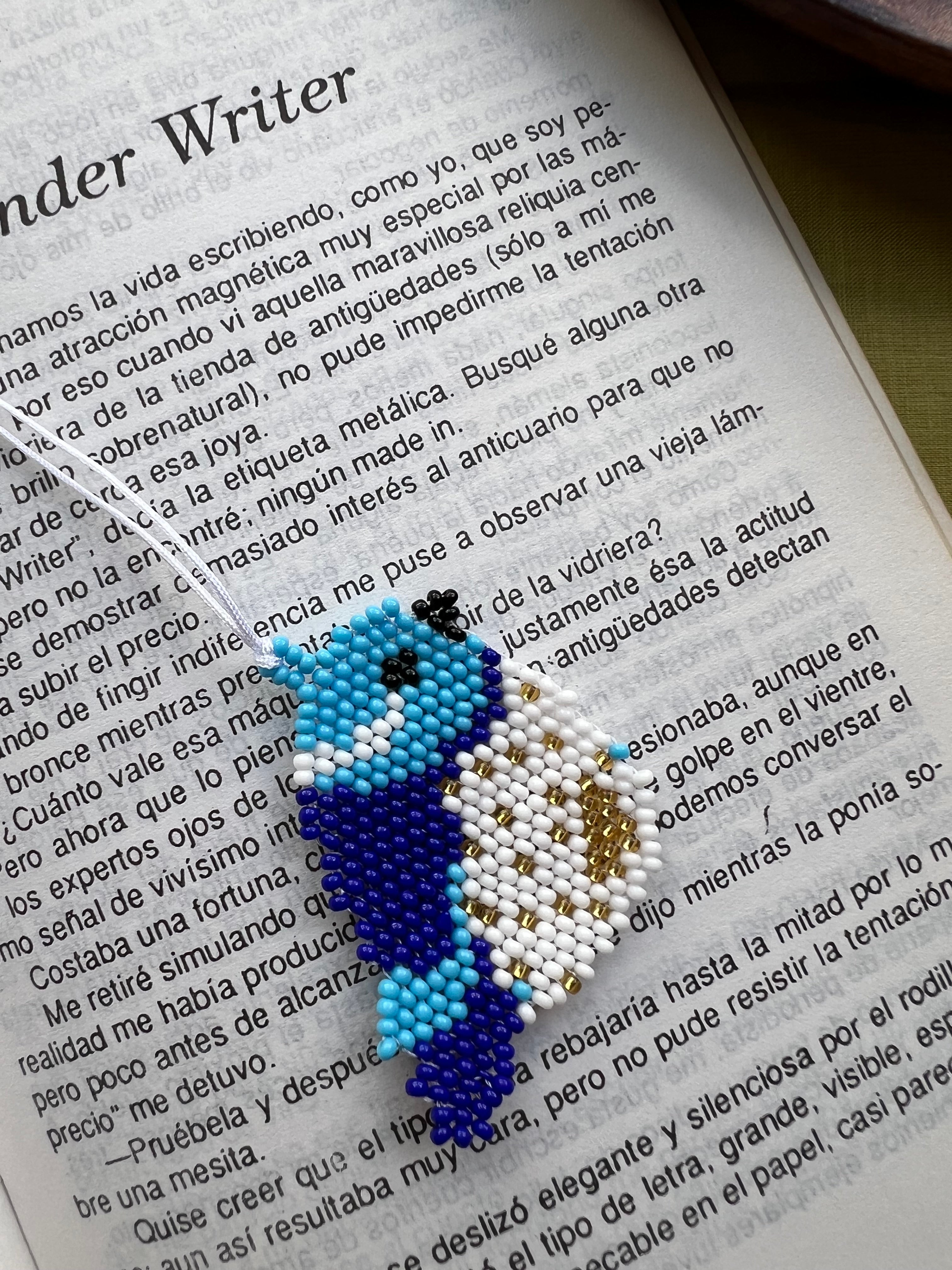 Blue Bird Bookmark ✻ Handmade by Embera Artisans