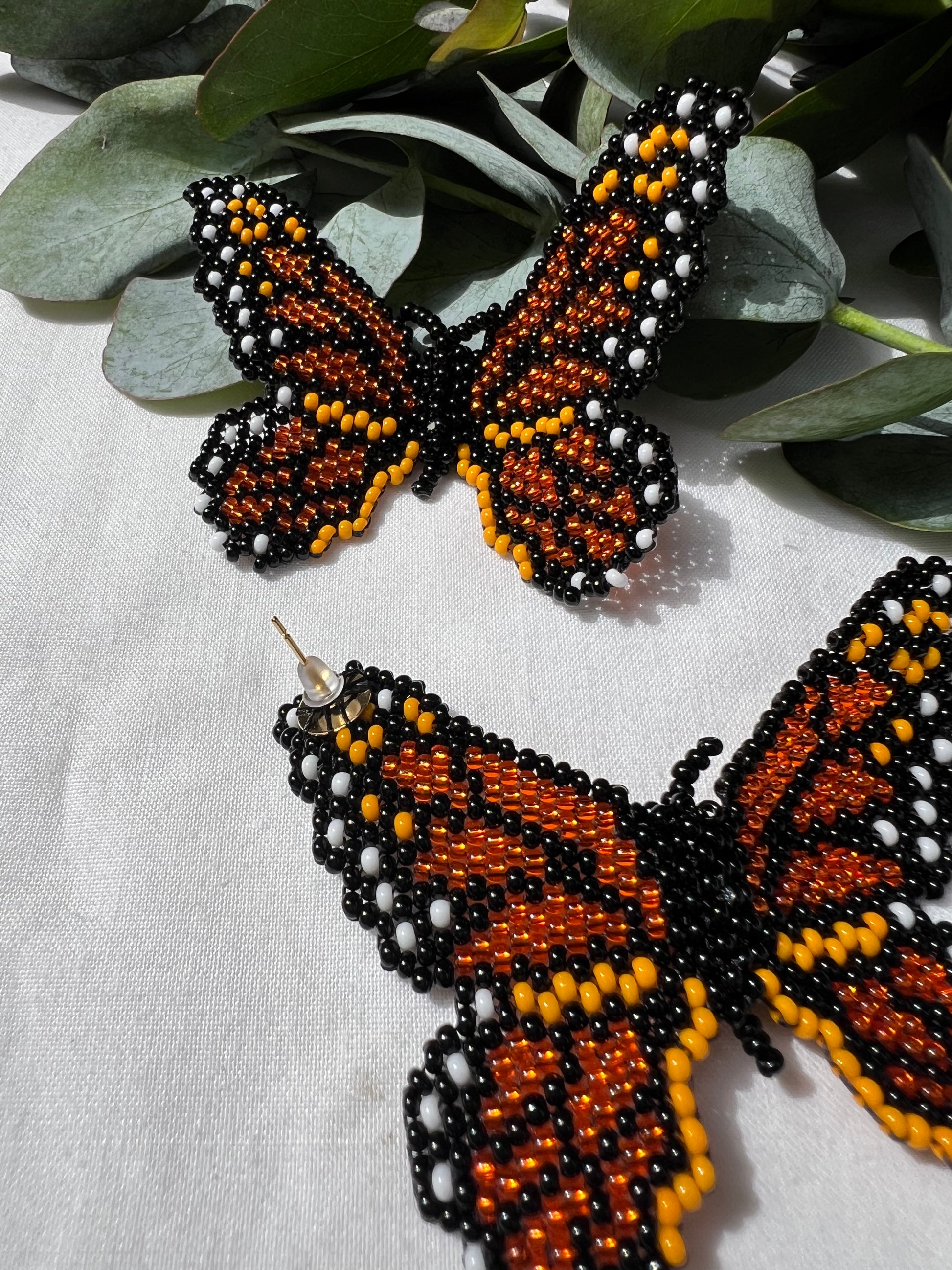 Mariposa ✻ Large Inga Butterfly Beaded Earrings