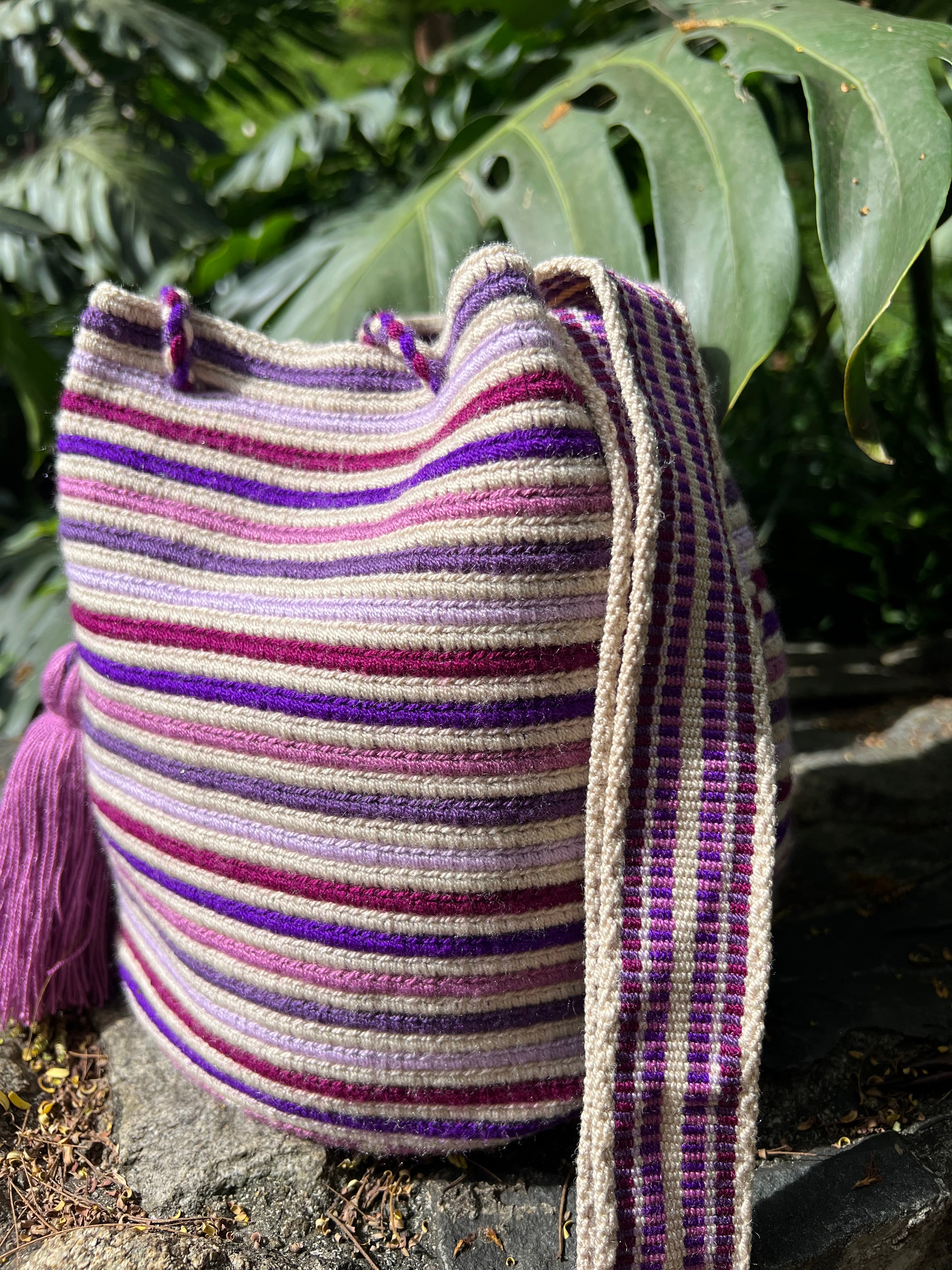 Striped ✻ Medium Wayuu Mochila