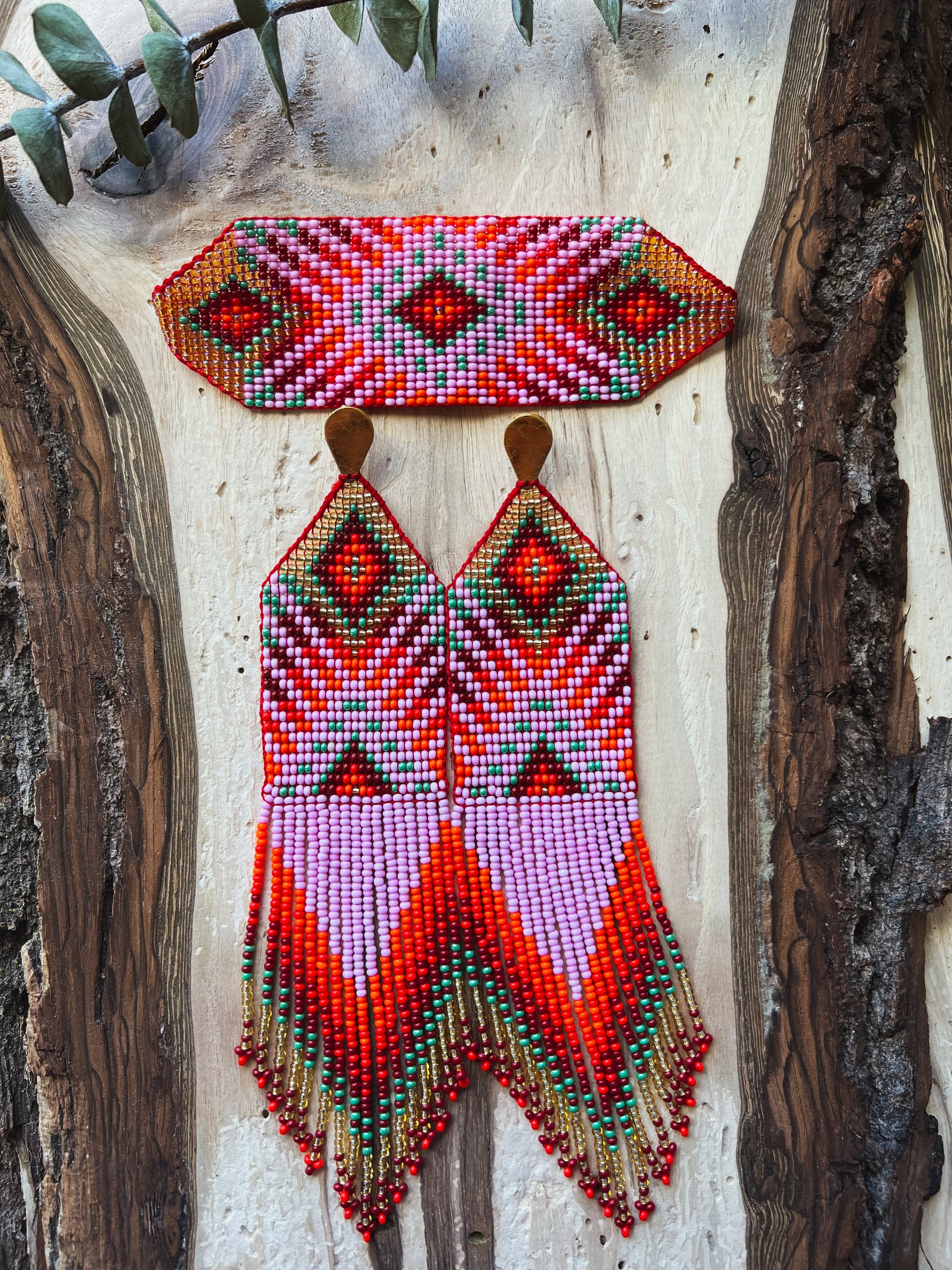 Sol Set ✻ Inga Beaded Earrings + Bracelet Set