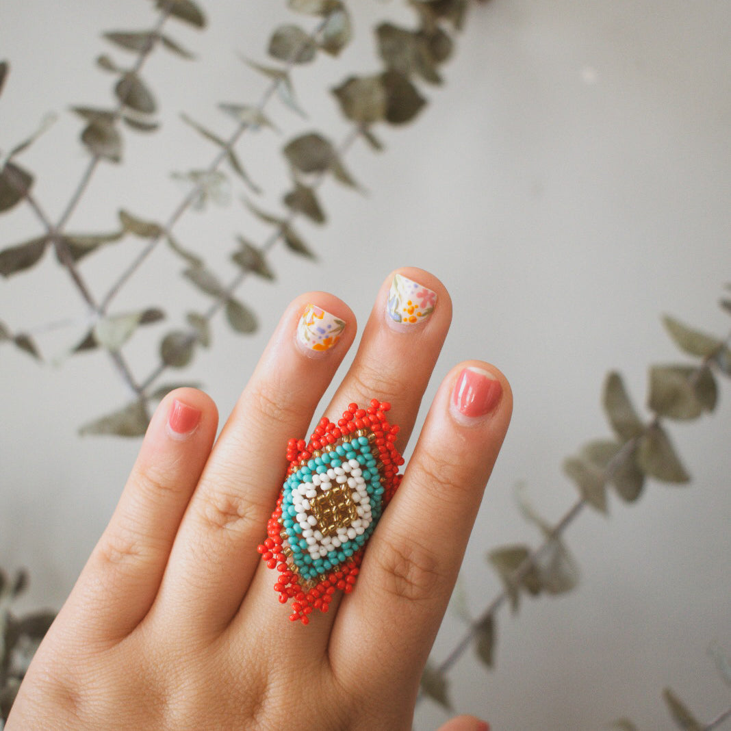 Diamond Rings ✻ Embera Beaded Earrings