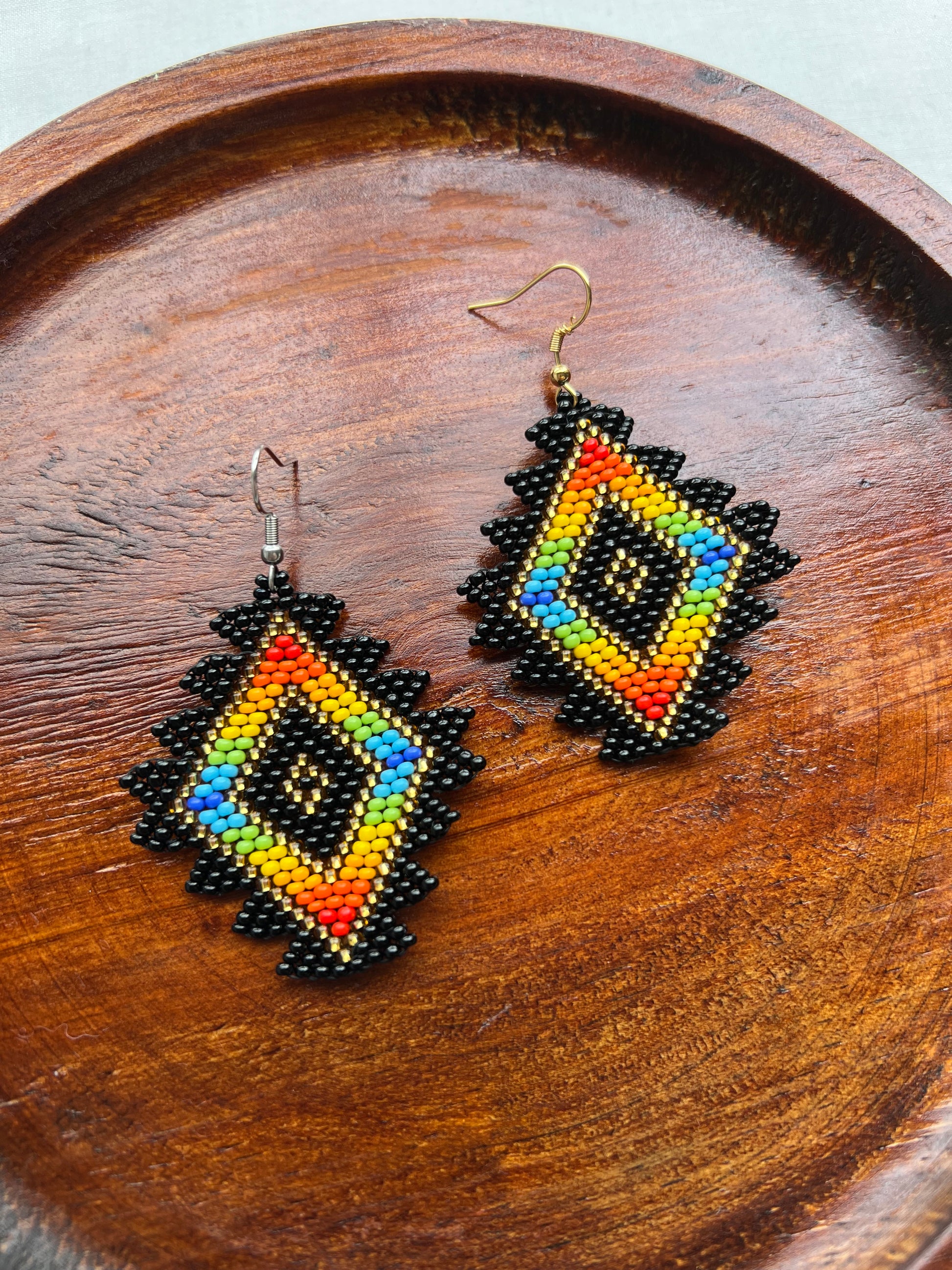 Diamantes (Black) ✻ Misak Beaded Earrings