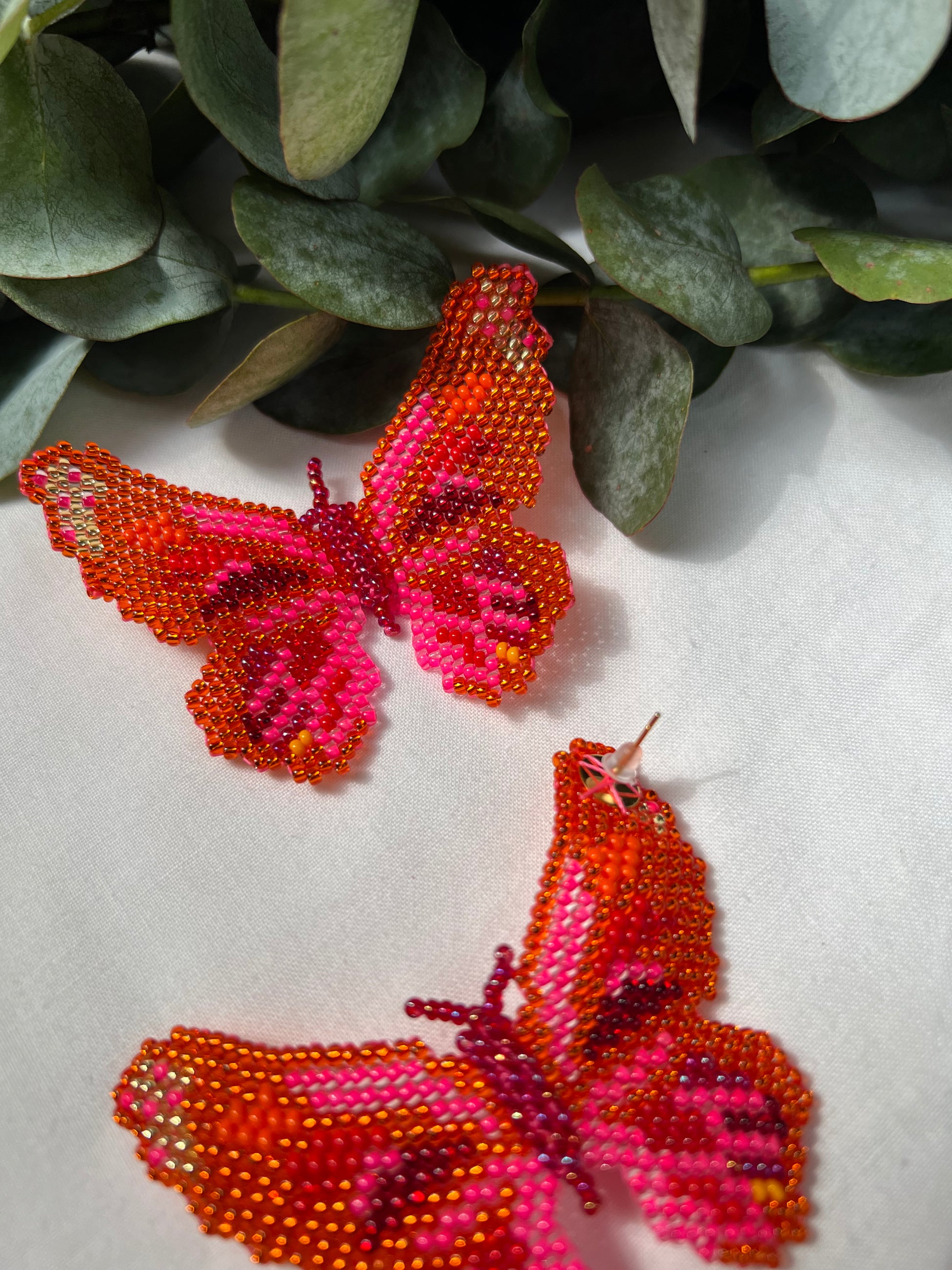 Mariposa ✻ Large Inga Butterfly Beaded Earrings