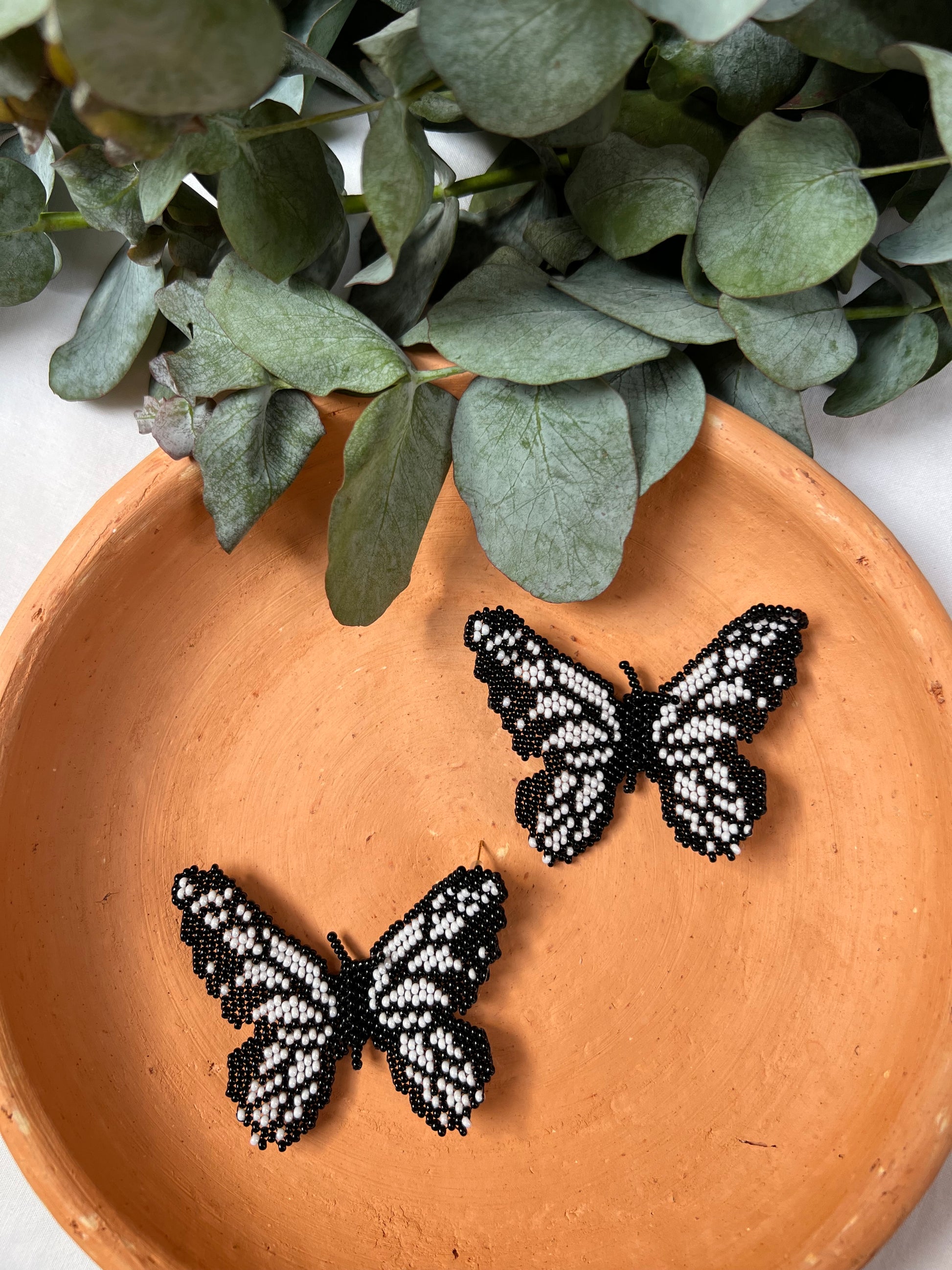 Mariposa ✻ Large Inga Butterfly Beaded Earrings